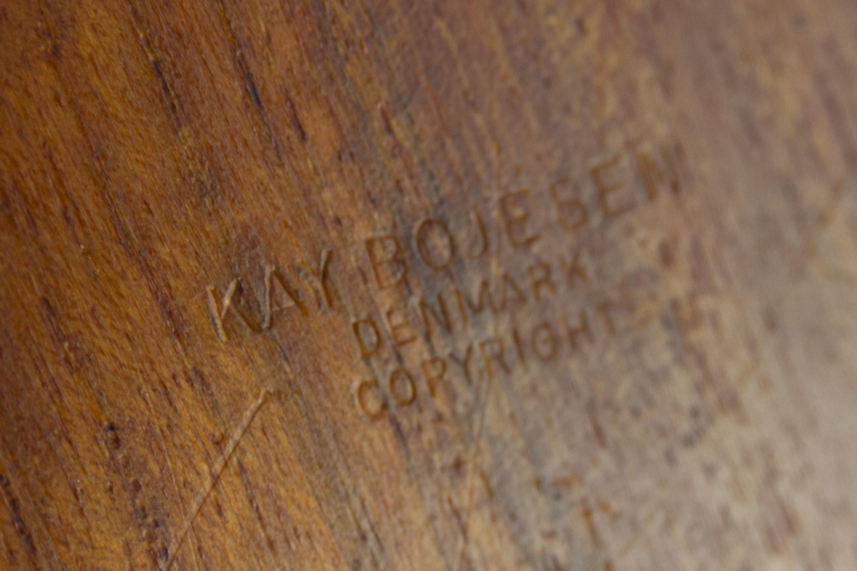 Ciotola in teak danese del Mid-Century Modern di Kaye Bojesen, anni '50. In condizioni buone in vendita a Asaa, DK