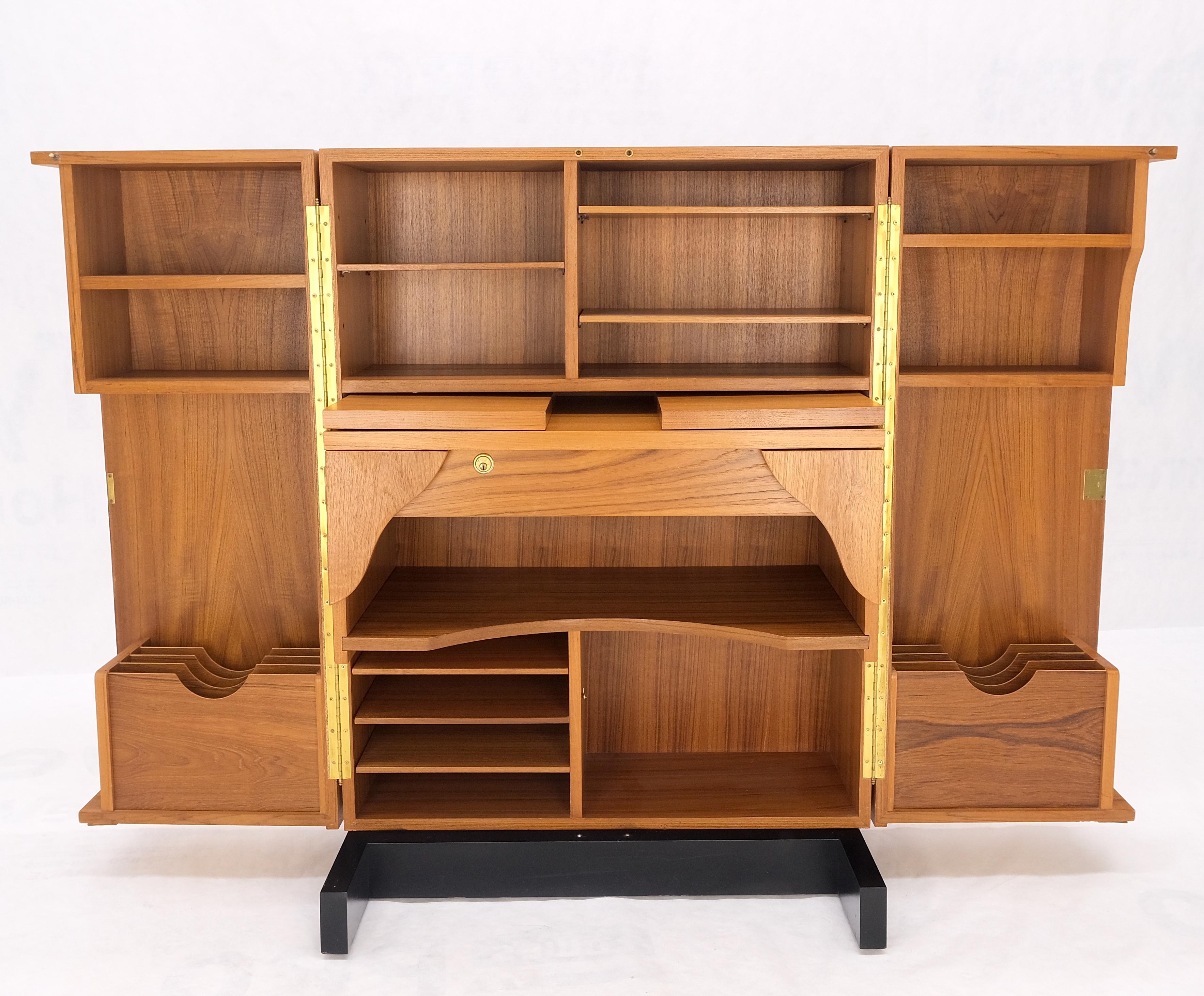 Danish Mid-Century Modern Teak Box Wooton Desk Table File Cabinet Organizer Mint For Sale 7