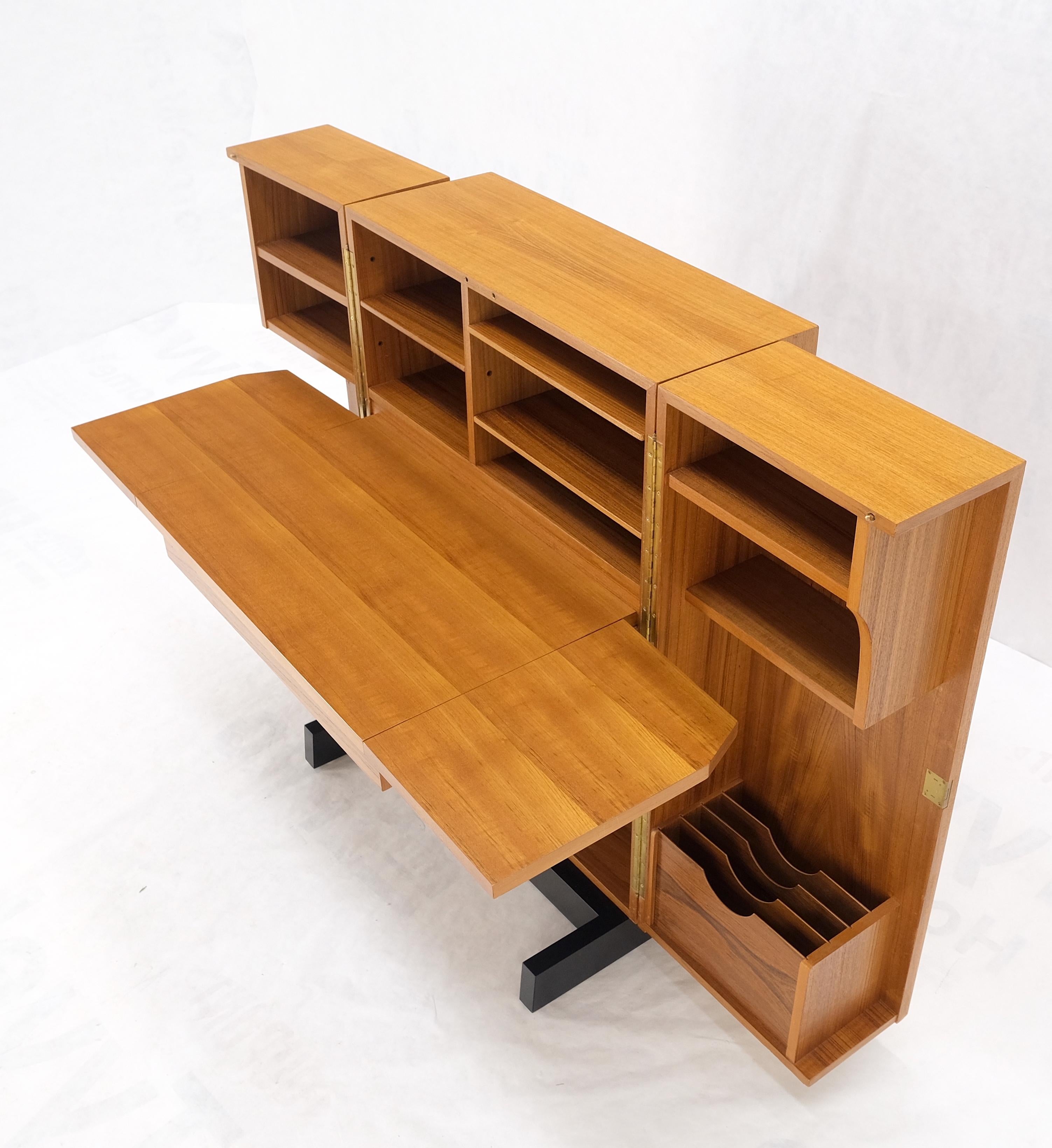 Danish Mid-Century Modern Teak Box Wooton Desk Table File Cabinet Organizer Mint For Sale 8