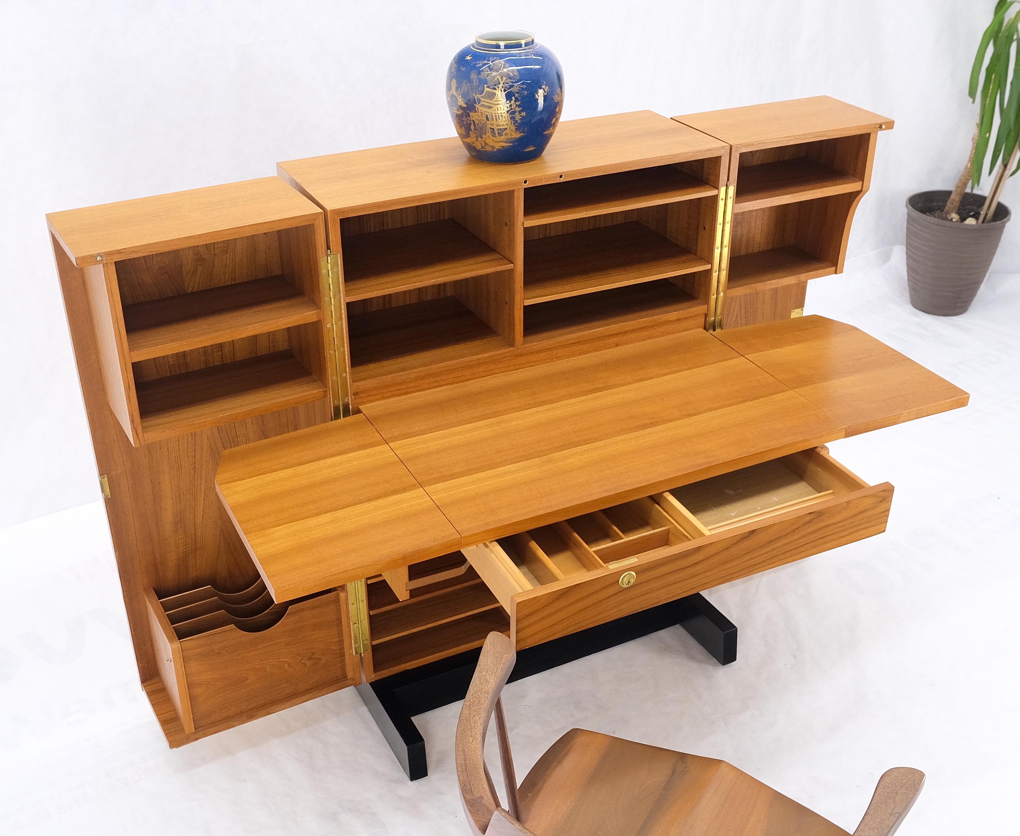 Danish Mid-Century Modern Teak Box Wooton Desk Table File Cabinet Organizer Mint For Sale 9