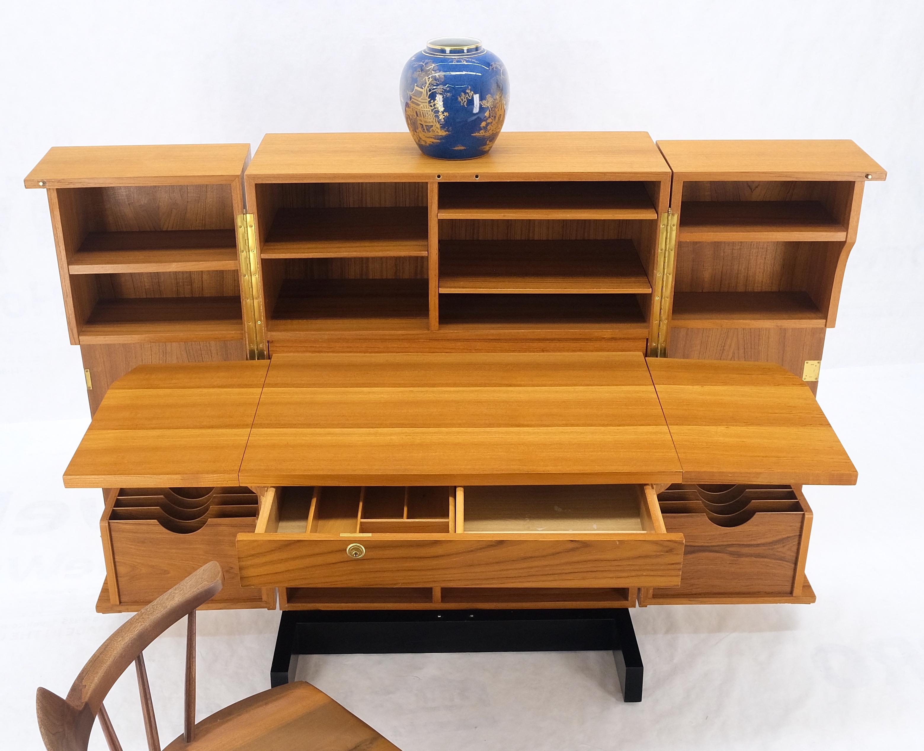 Danish Mid-Century Modern Teak Box Wooton Desk Table File Cabinet Organizer Mint For Sale 10