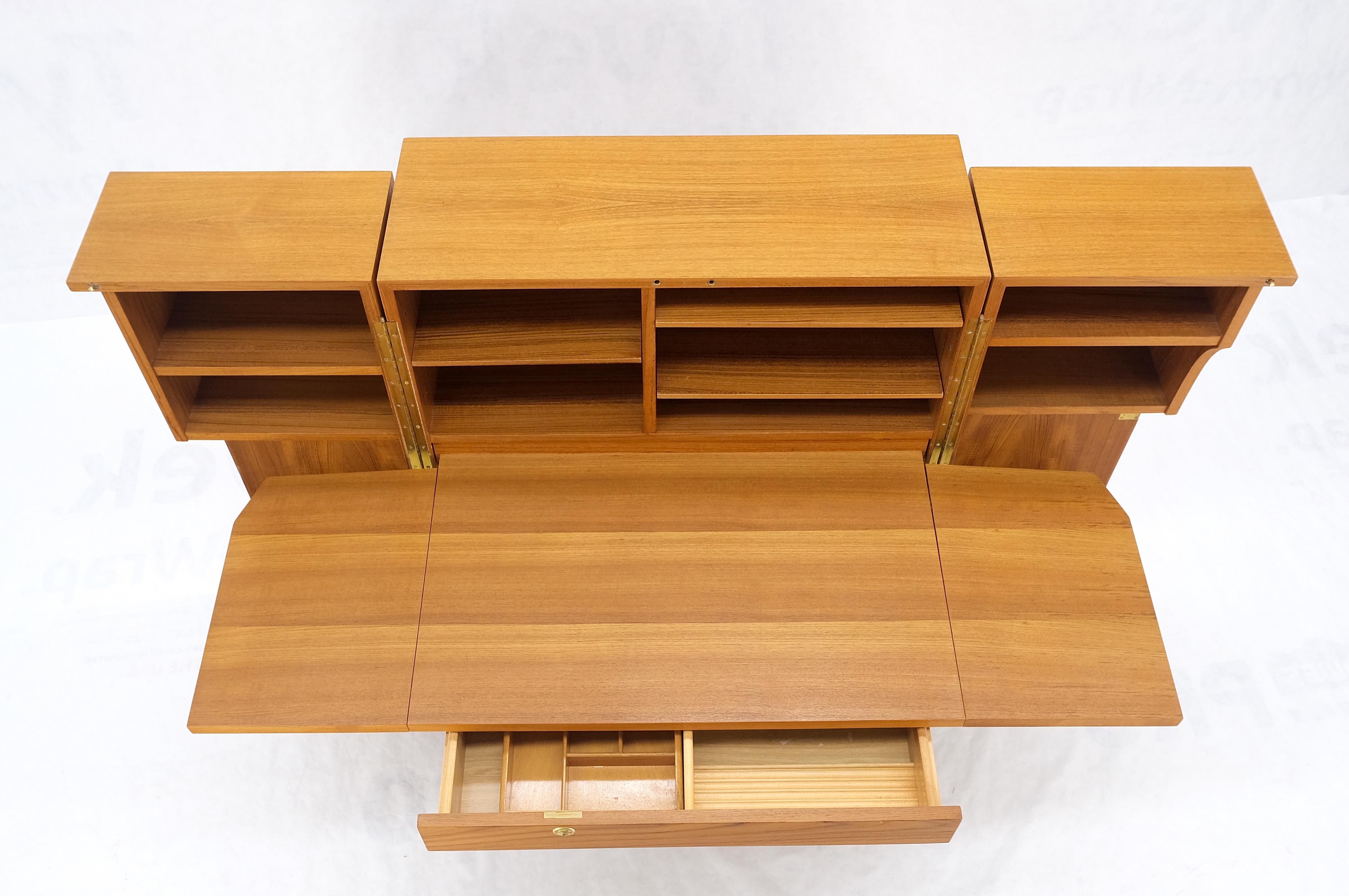 Boîte en teck danoise moderne du milieu du siècle Wooton Bureau Table Classeur Organisateur Mint en vente 12