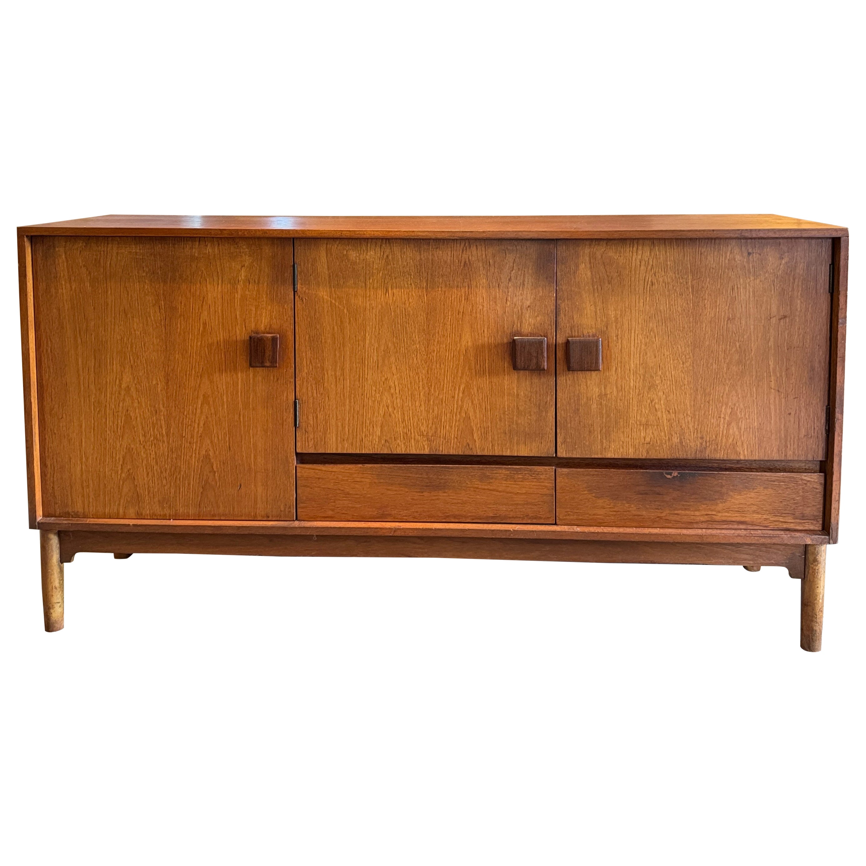 Danish mid century modern teak cocktail sideboard by Wrighton, circa 1960s For Sale