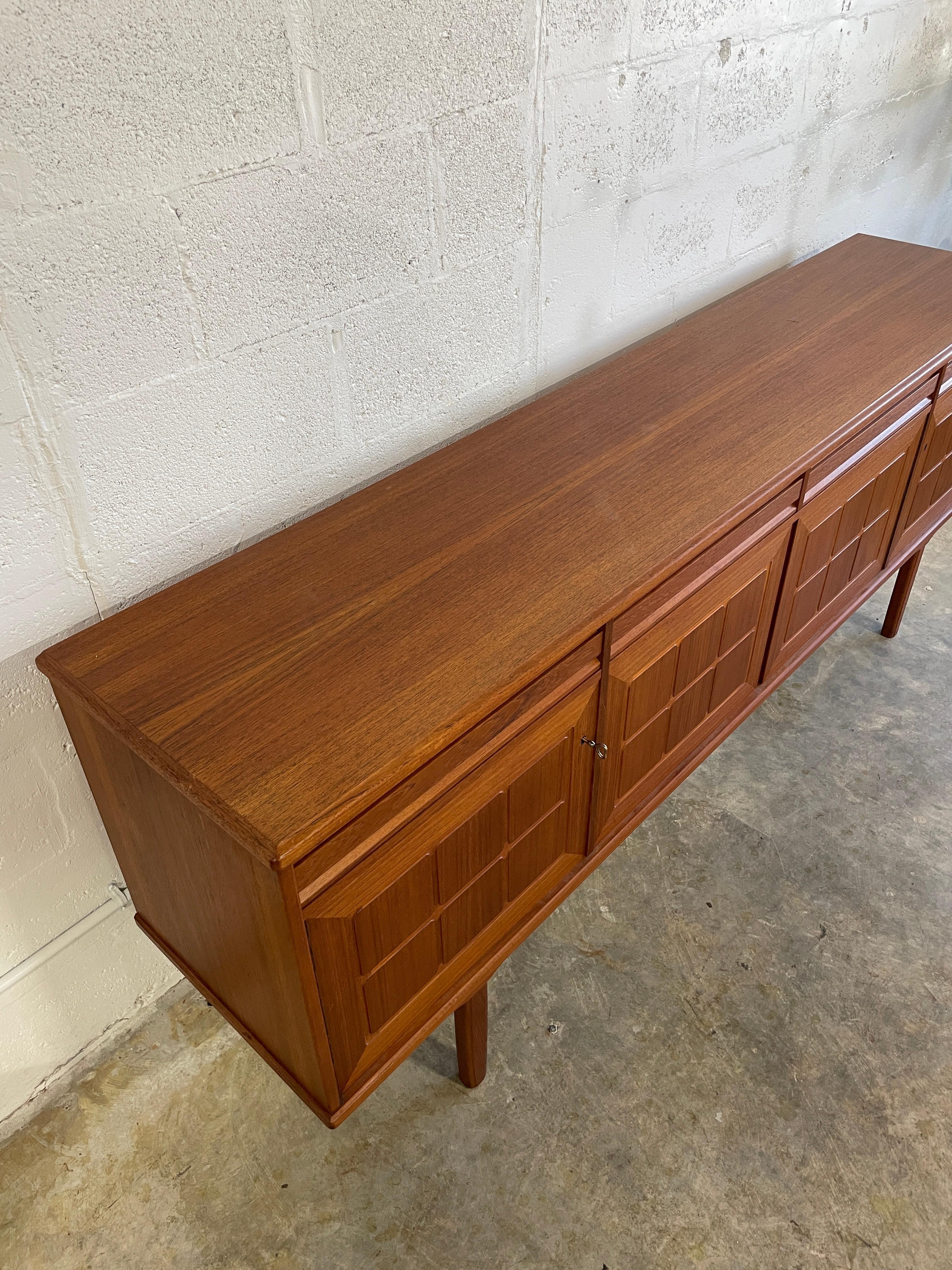 Mid-Century Modern Danish Mid Century Modern Teak Console or Credenza For Sale