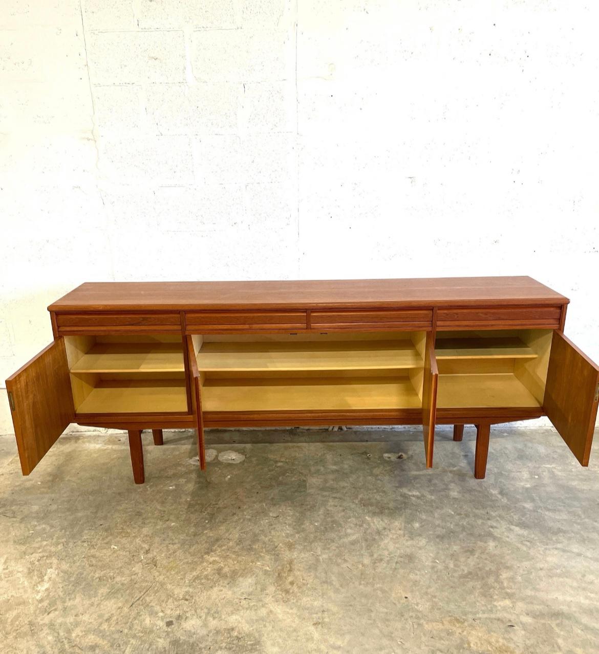 20th Century Danish Mid Century Modern Teak Console or Credenza For Sale