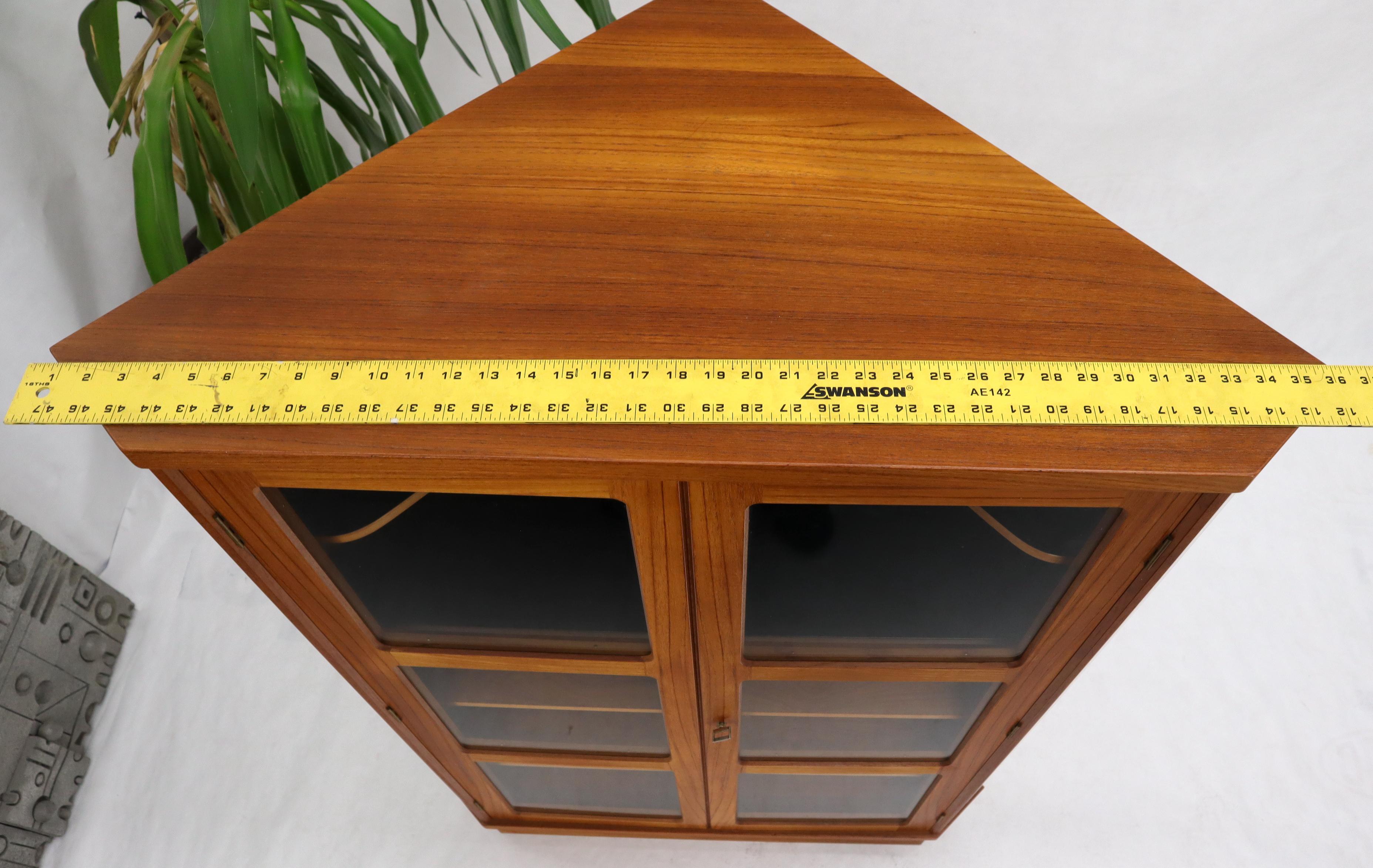 20th Century Danish Mid-Century Modern Teak Corner Cabinet