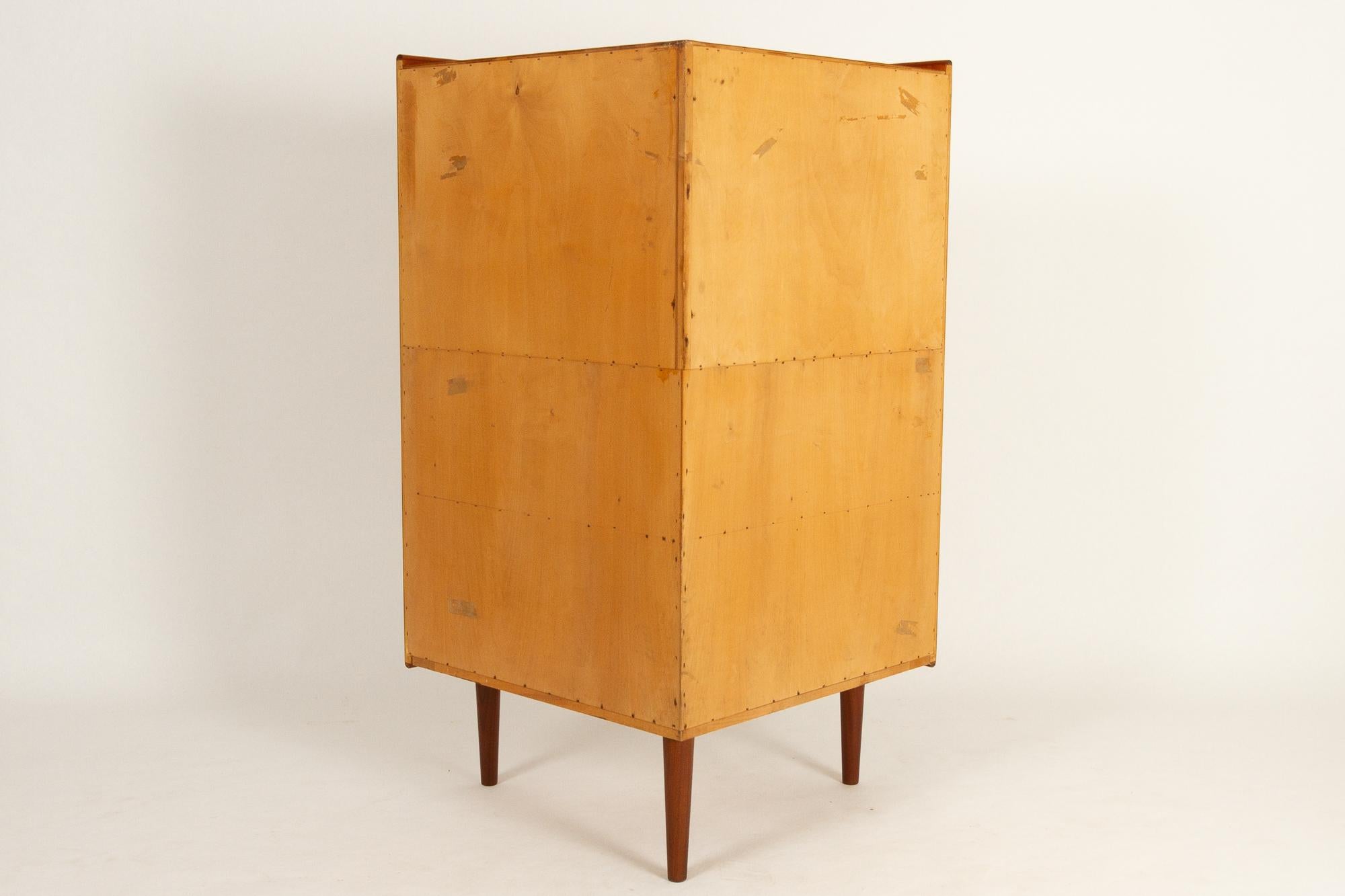 Danish Mid-Century Modern Teak Corner Cabinet with Bar Unit, 1960s 13