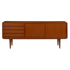 Danish Mid-Century Modern Teak Credenza Sideboard Console by Gunni Omann