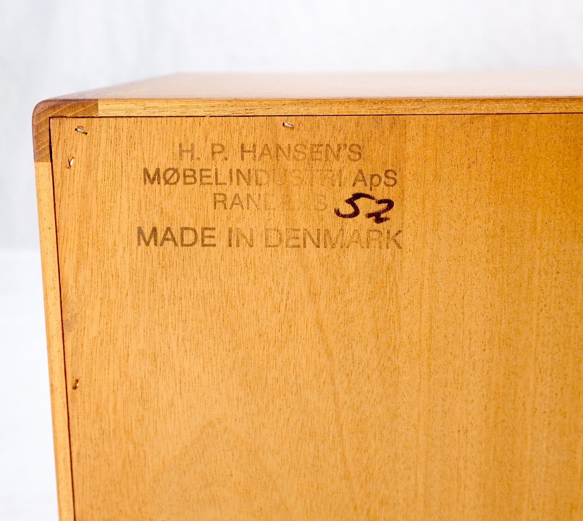 Danish Mid-Century Modern Teak Credenza Tambour Doors Hutch Mint For Sale 5