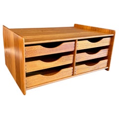 Danish Mid-Century Modern Teak Desk Organizer, Nordisk Andels-Eksport