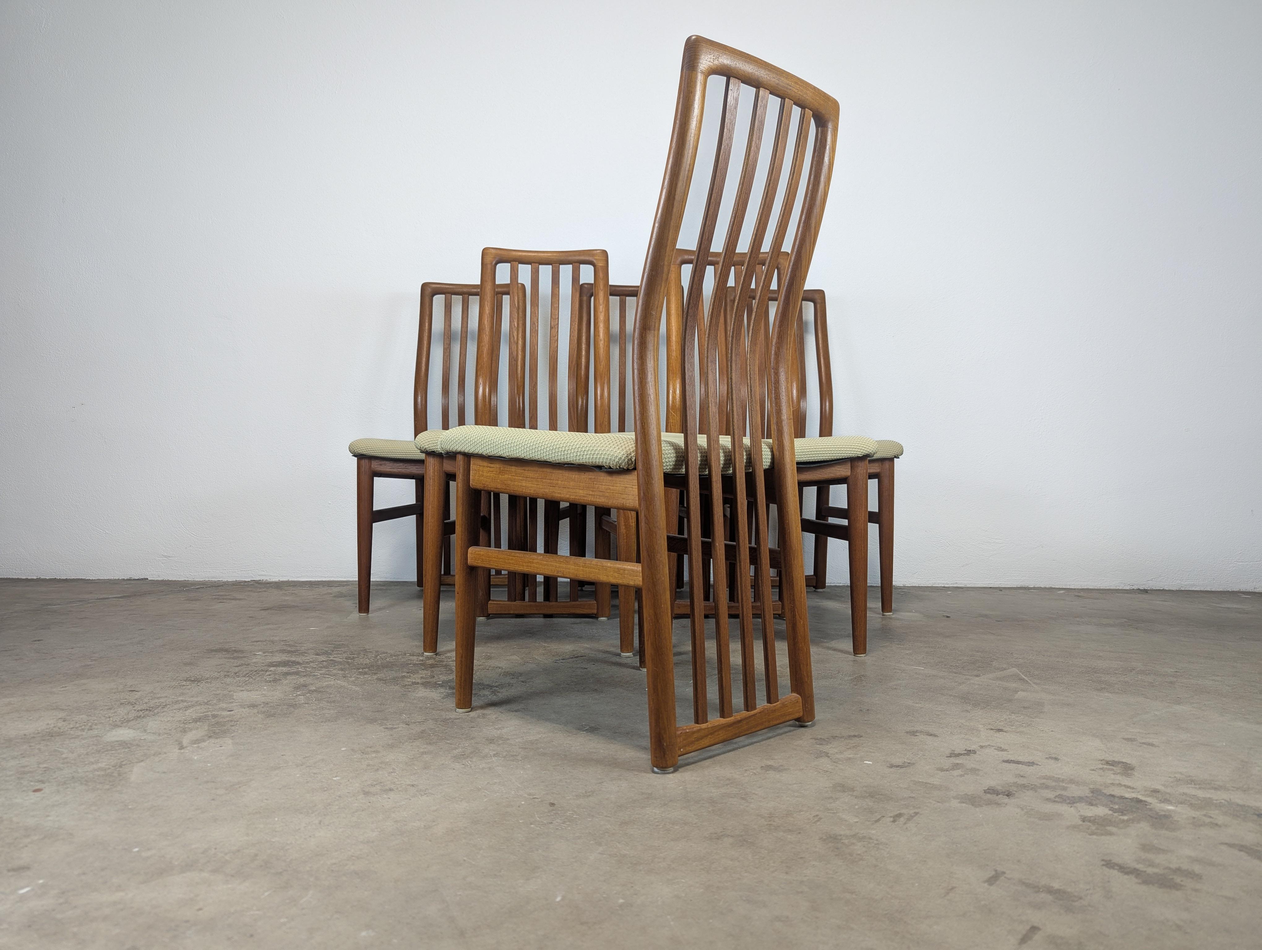 Sillas de comedor danesas de teca modernas de mediados de siglo de Schou Andersen, c1960 en venta 2