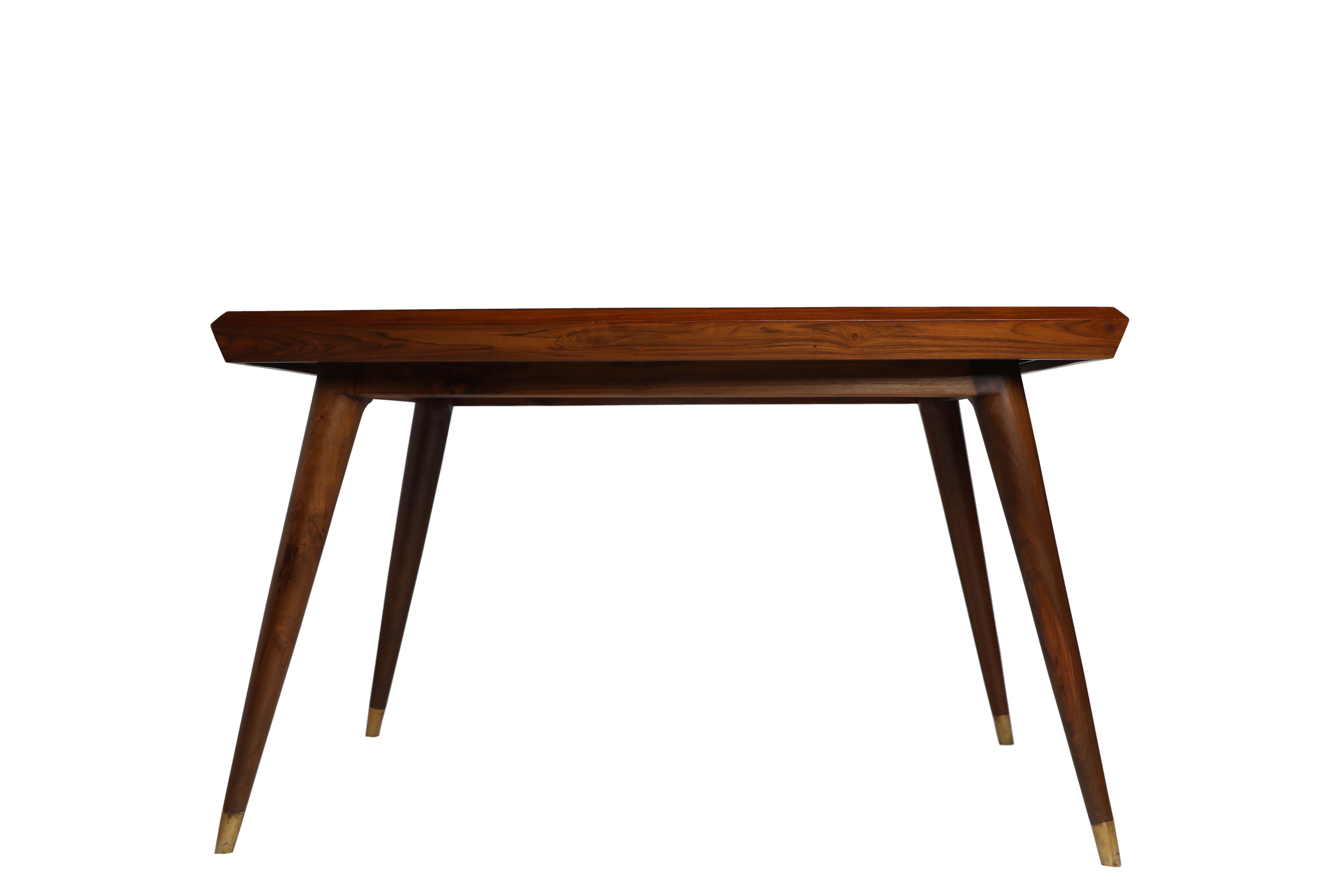 Mesa de comedor danesa de teca moderna de mediados de siglo Moderno de mediados de siglo en venta