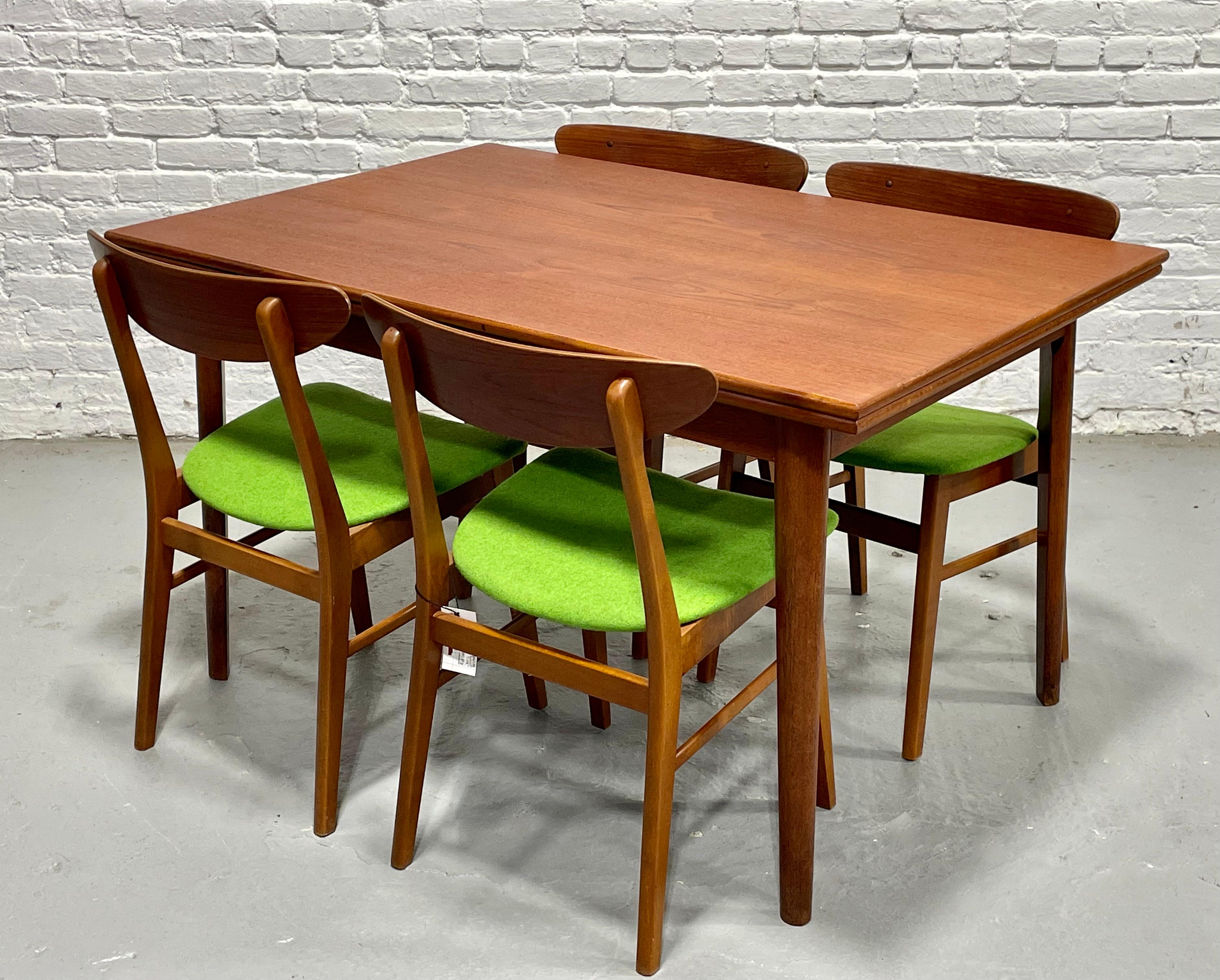 DANISH Mid Century Modern Teak DINING TABLE, Hidden Leaves, c. 1960’s For Sale 9