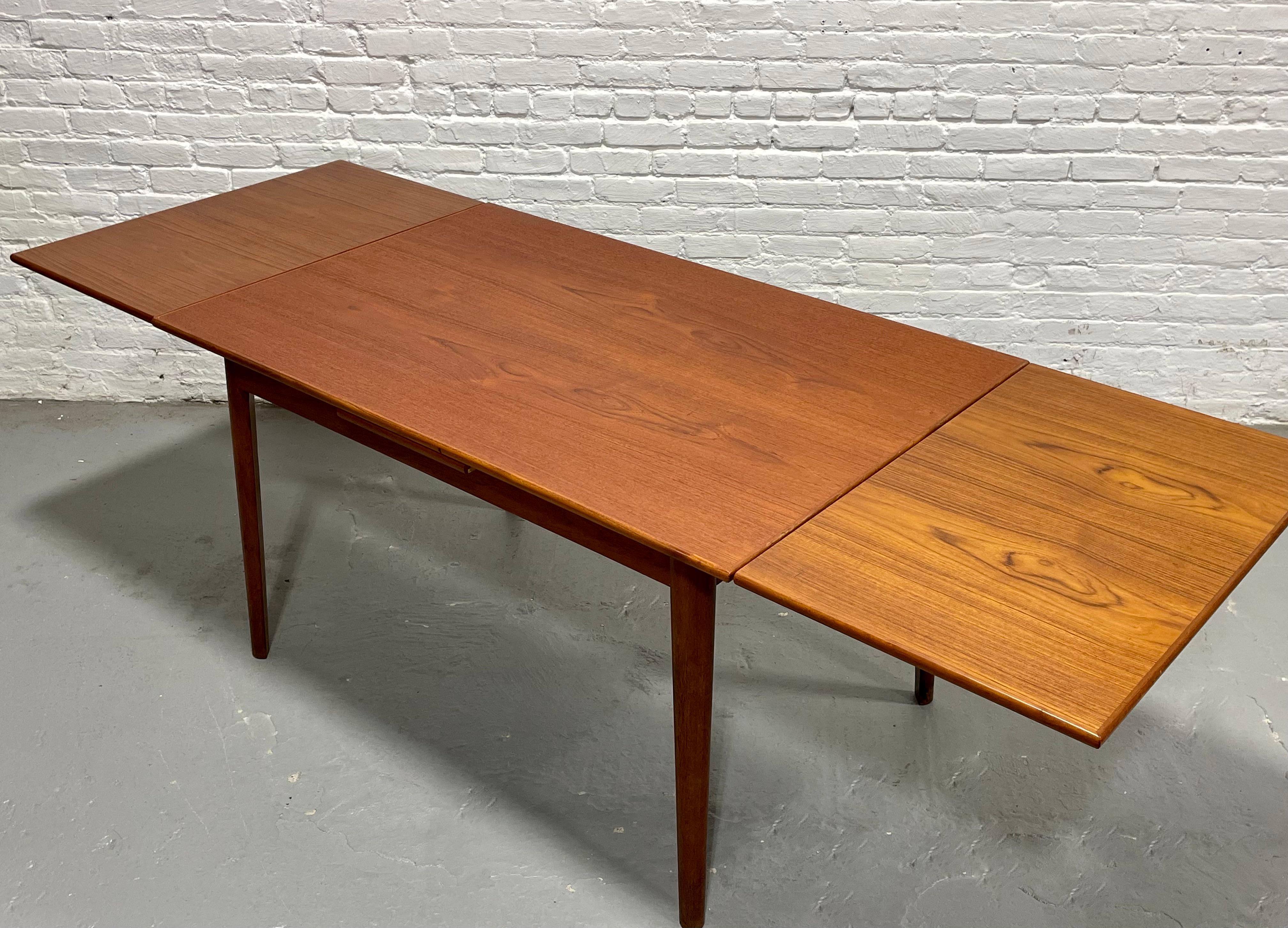 Mid-Century Modern DANISH Mid Century Modern Teak DINING TABLE, Hidden Leaves, c. 1960’s For Sale