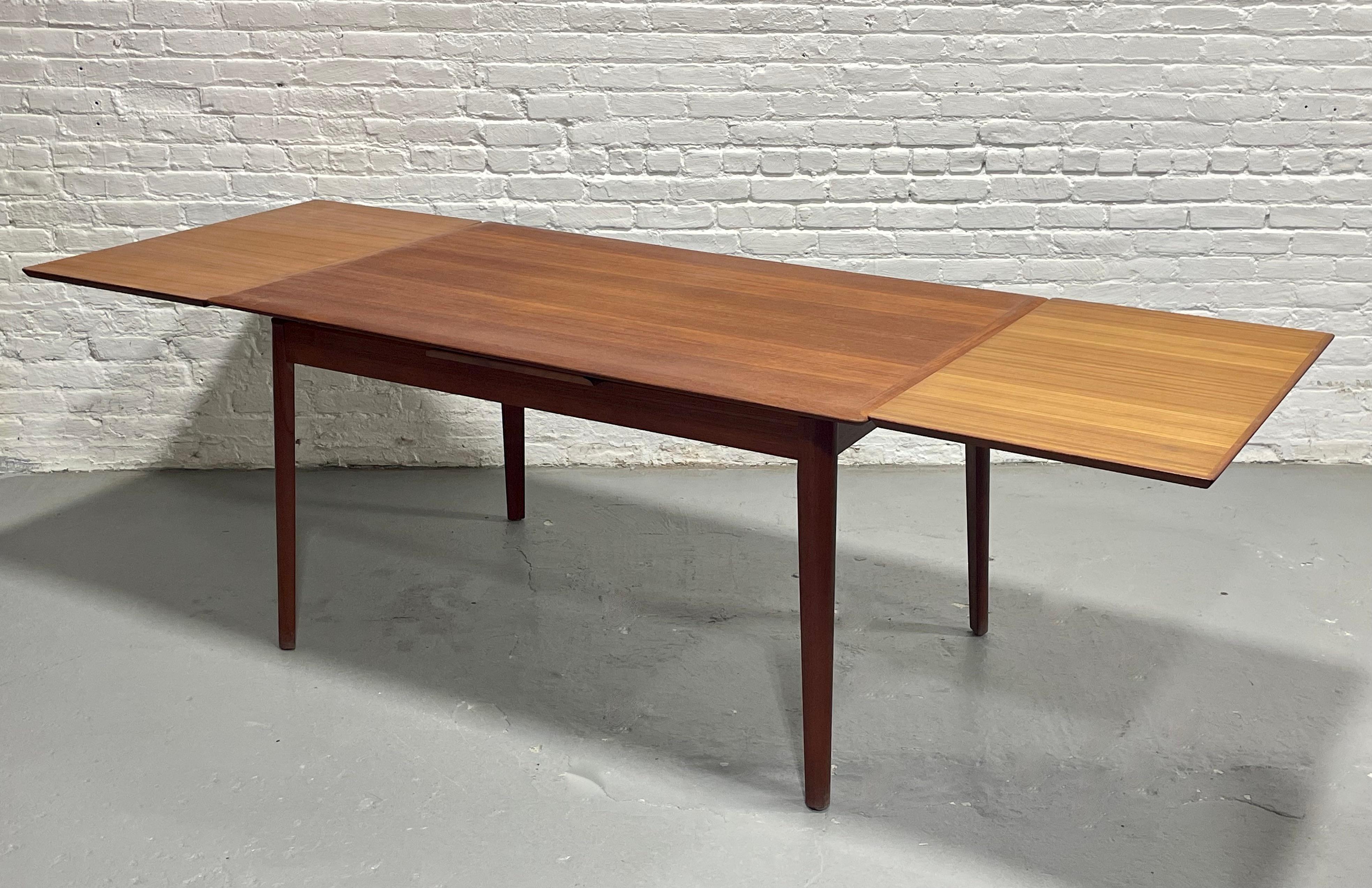 Mid-Century Modern DANISH Mid Century Modern Teak DINING TABLE, Hidden Leaves, c. 1960’s For Sale