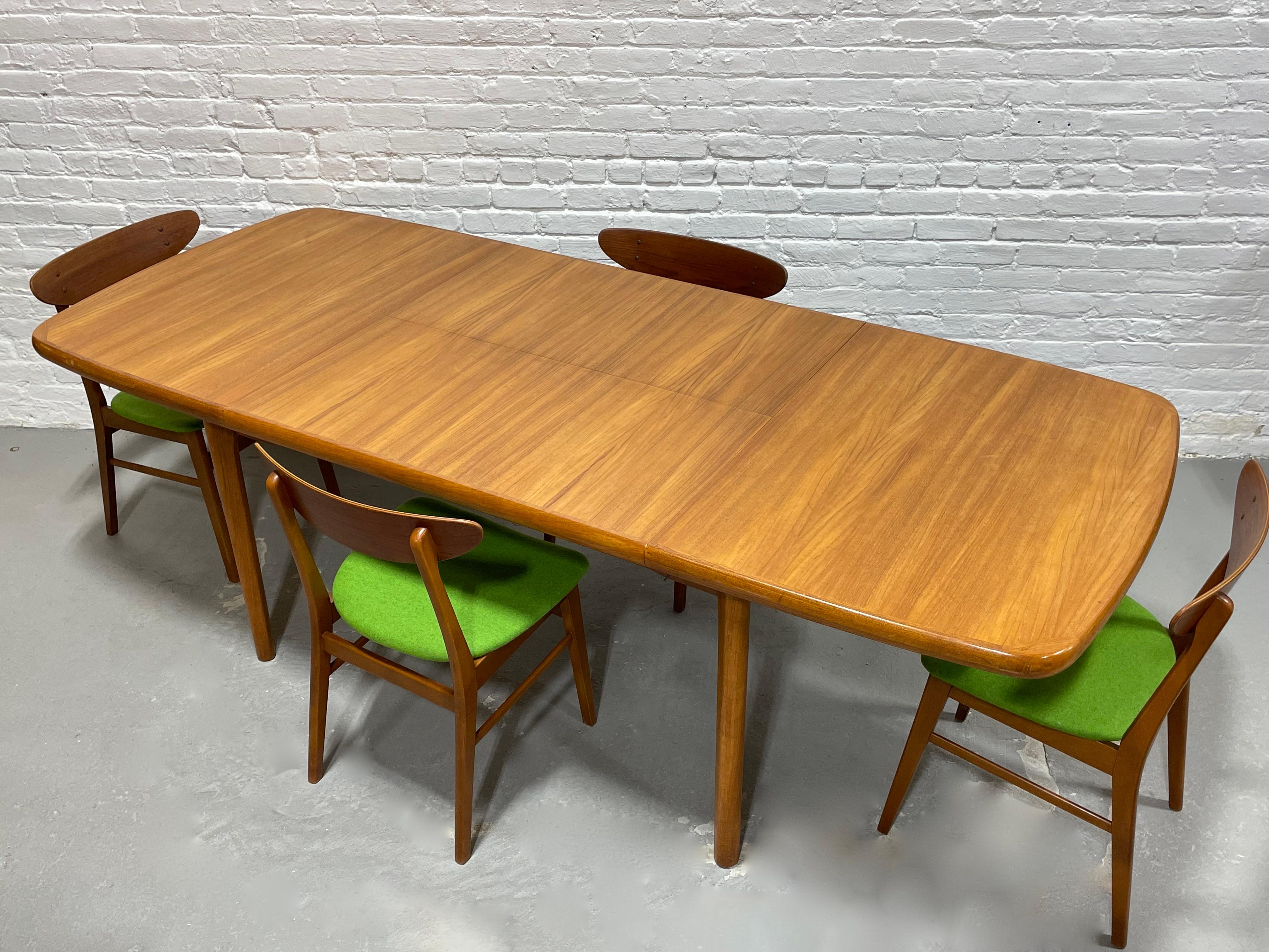 DANISH Mid Century MODERN Teak DINING Table, Made in Denmark, c. 1960's 4