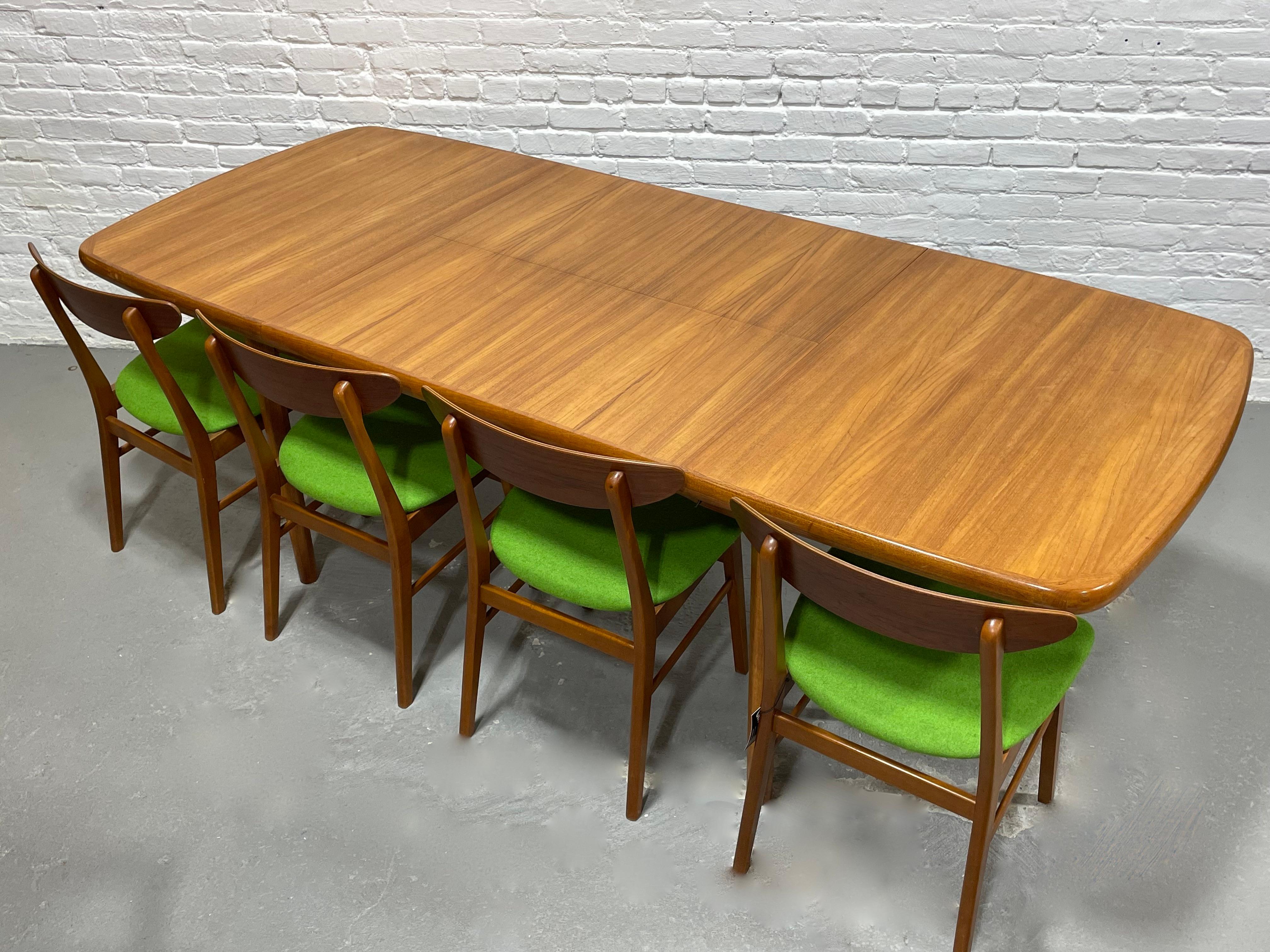 DANISH Mid Century MODERN Teak DINING Table, Made in Denmark, c. 1960's 5