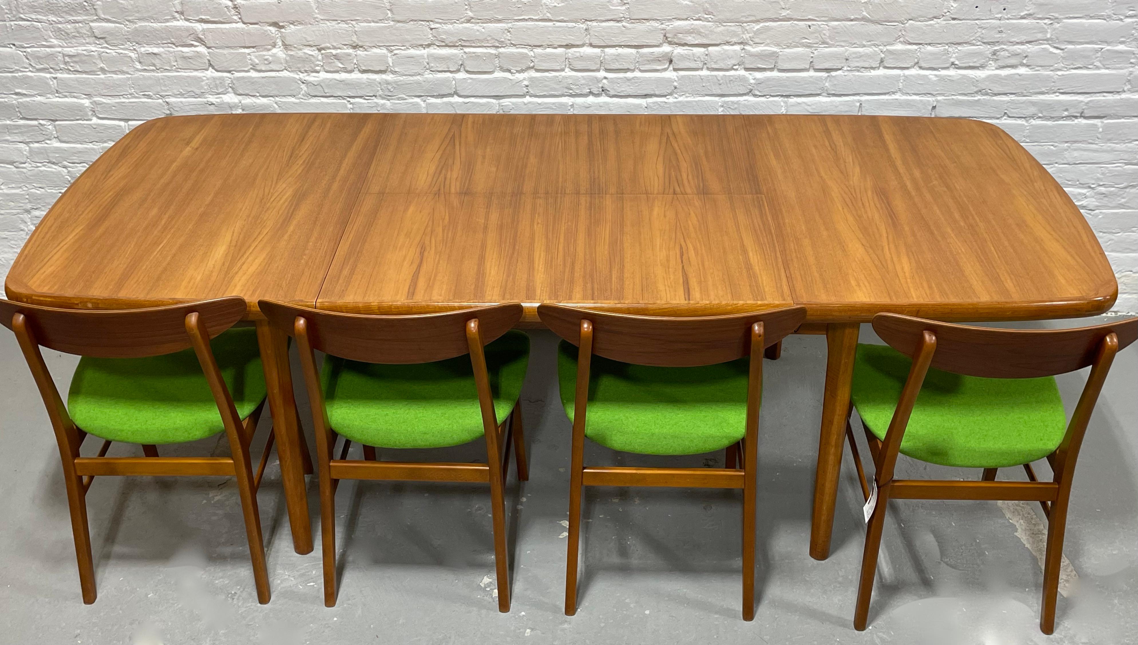 DANISH Mid Century MODERN Teak DINING Table, Made in Denmark, c. 1960's 6