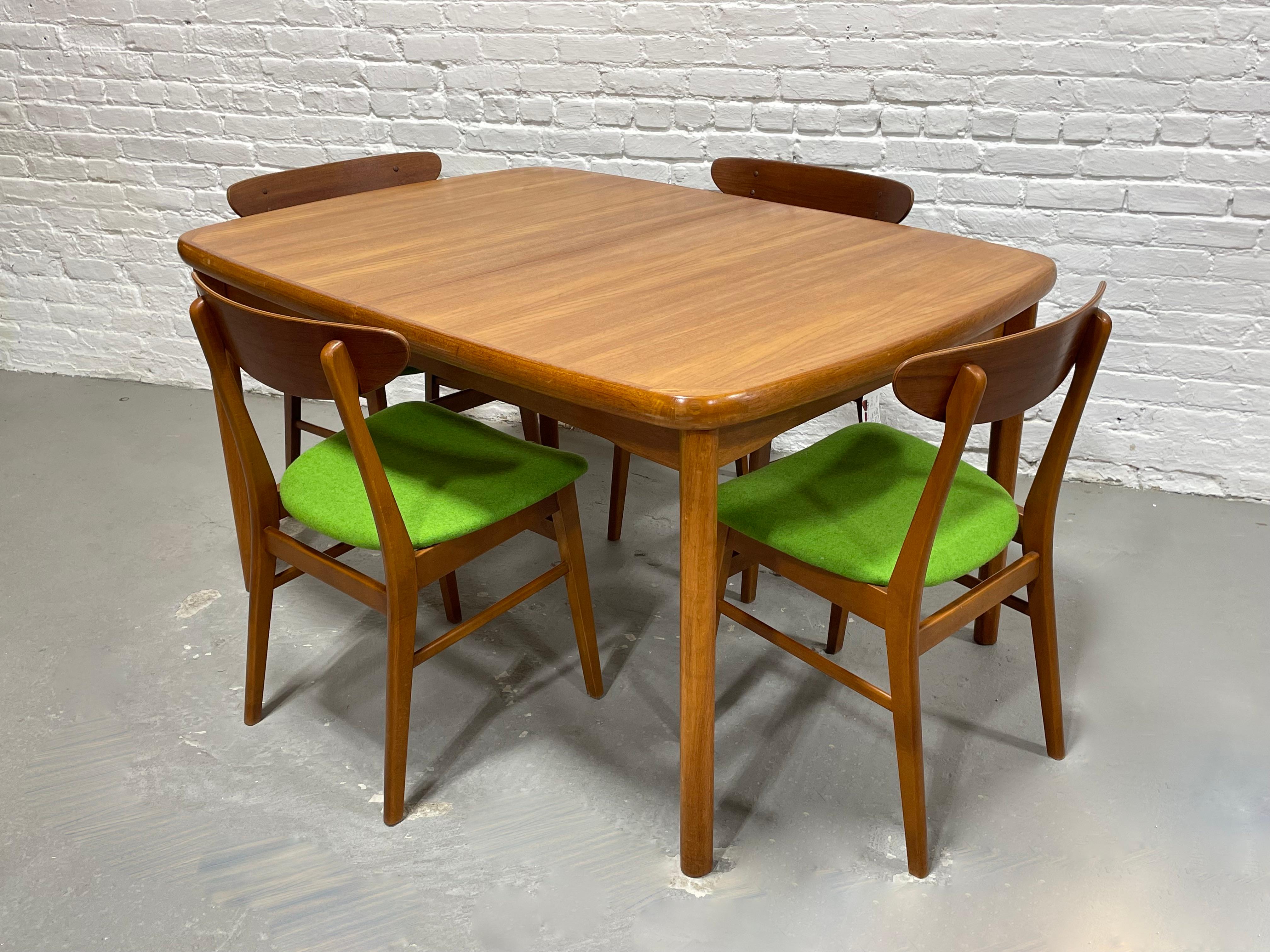 Mid-Century Modern DANISH Mid Century MODERN Teak DINING Table, Made in Denmark, c. 1960's