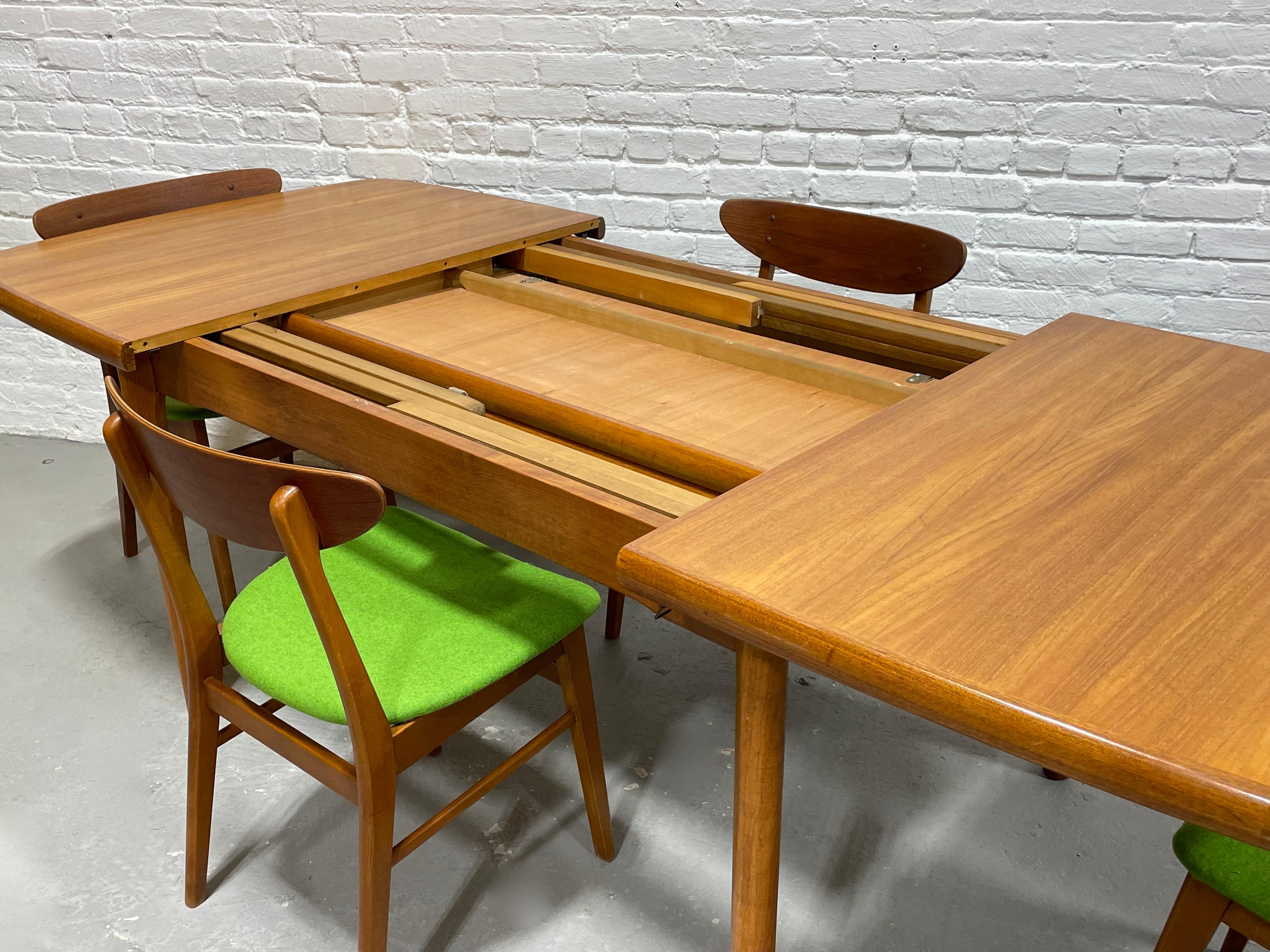 Danish DANISH Mid Century MODERN Teak DINING Table, Made in Denmark, c. 1960's