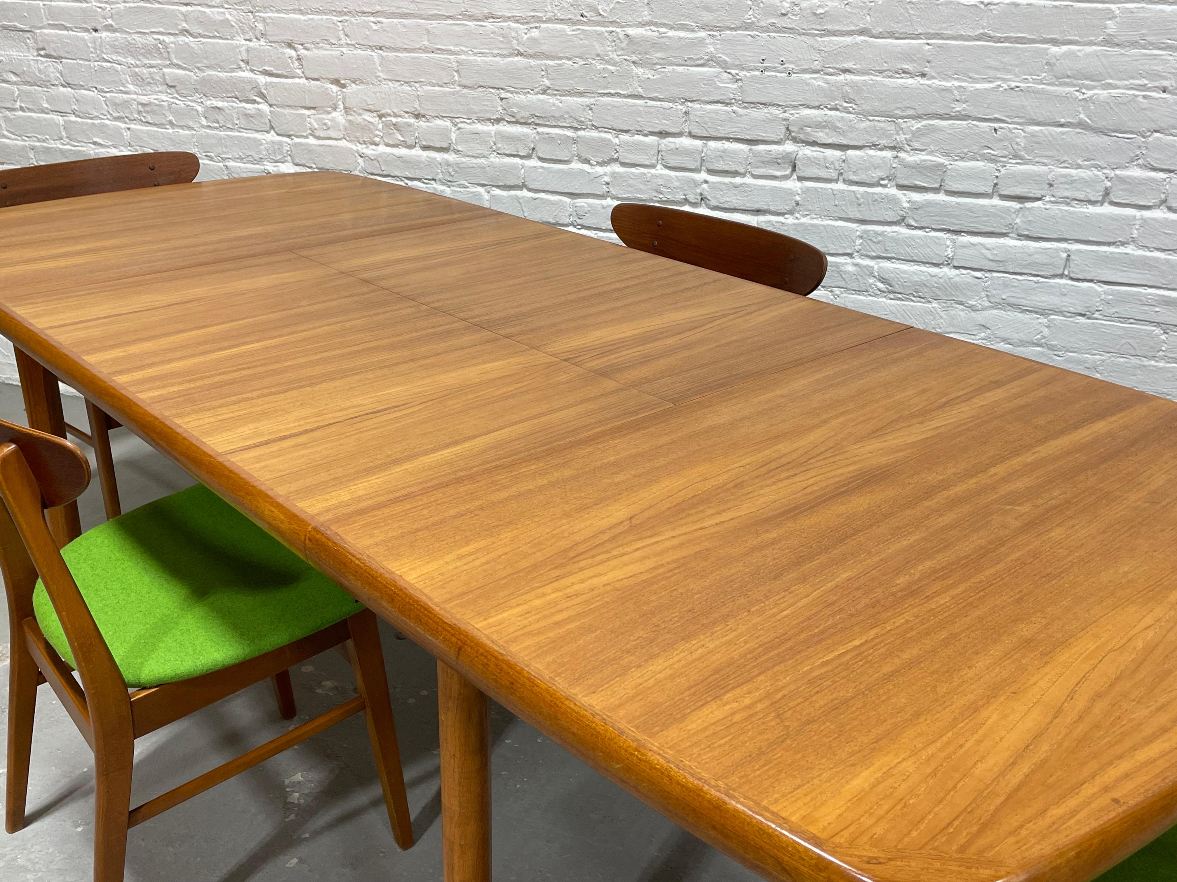 DANISH Mid Century MODERN Teak DINING Table, Made in Denmark, c. 1960's 3