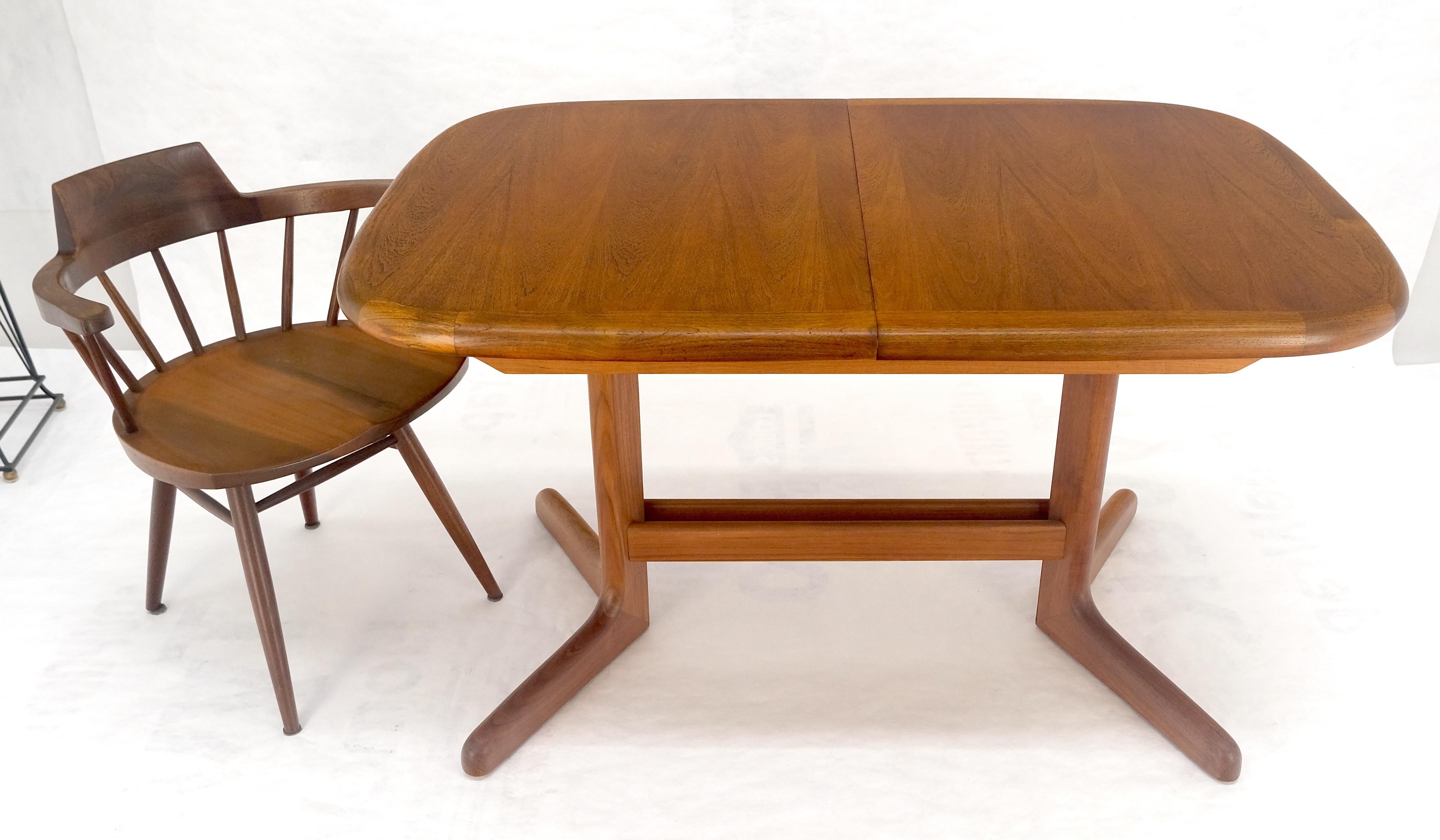 Danish Mid Century Modern Teak Dining Table w/ 18