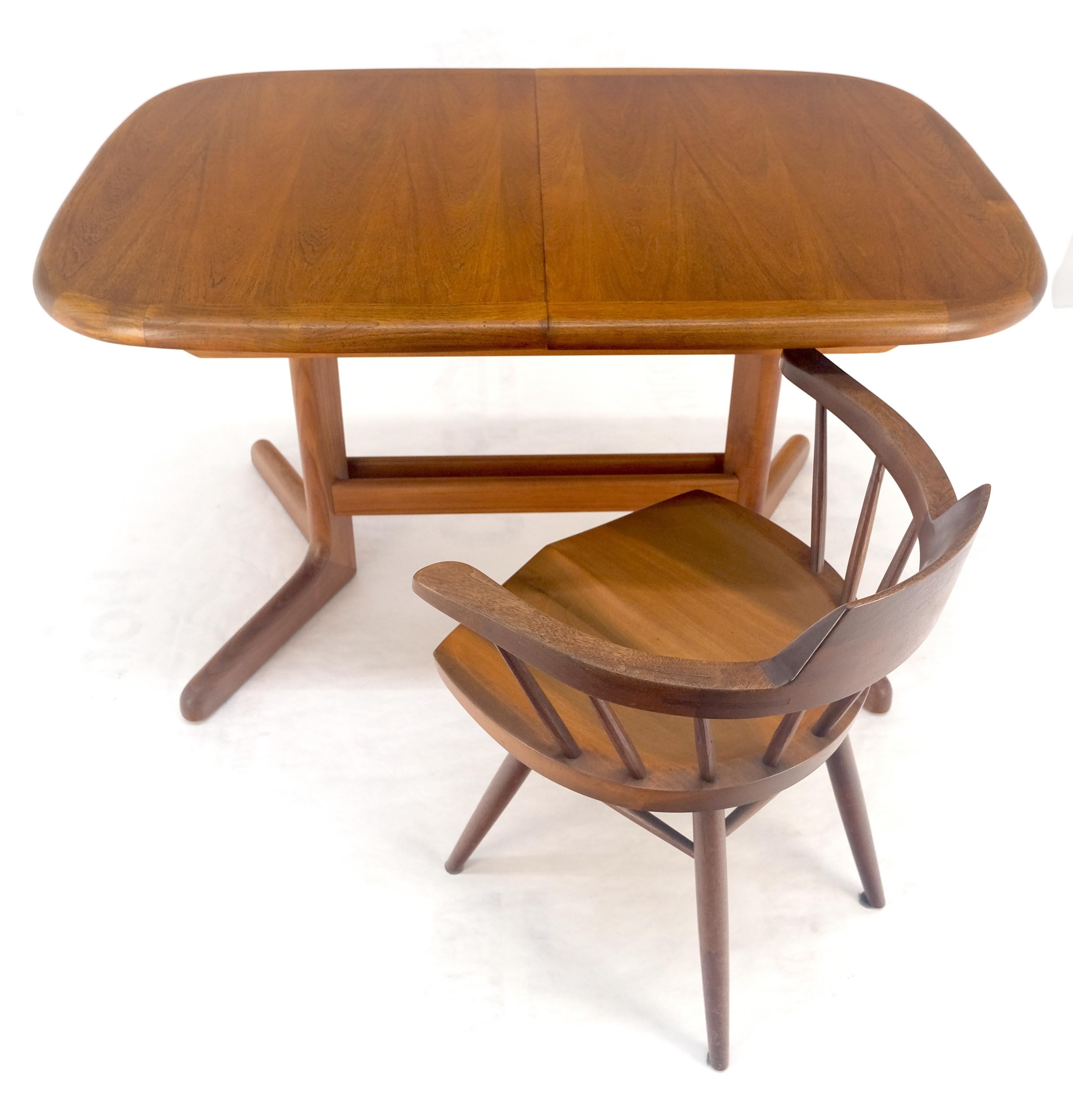 Danish Mid Century Modern Teak Dining Table w/ 18