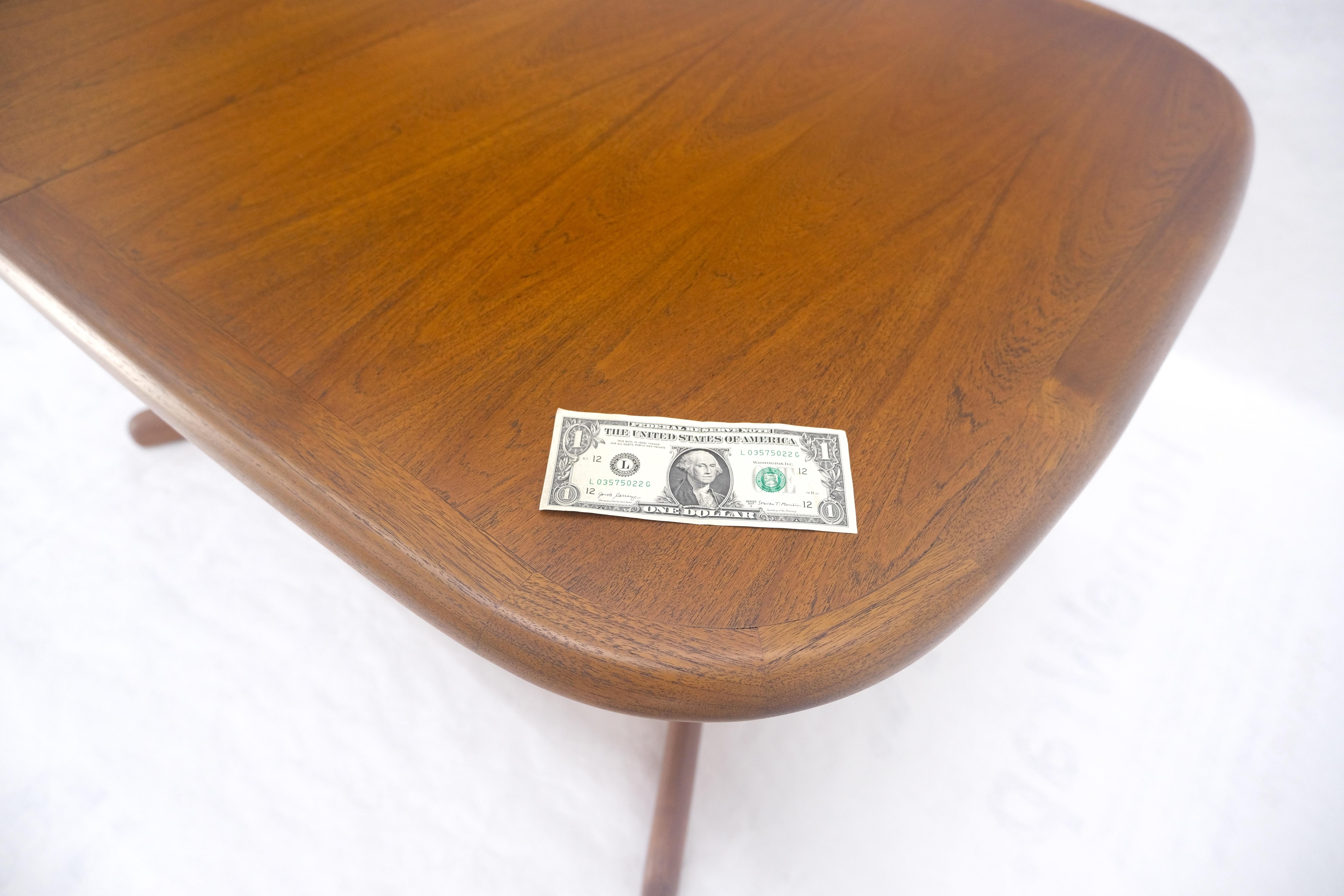 Danish Mid Century Modern Teak Dining Table w/ 18