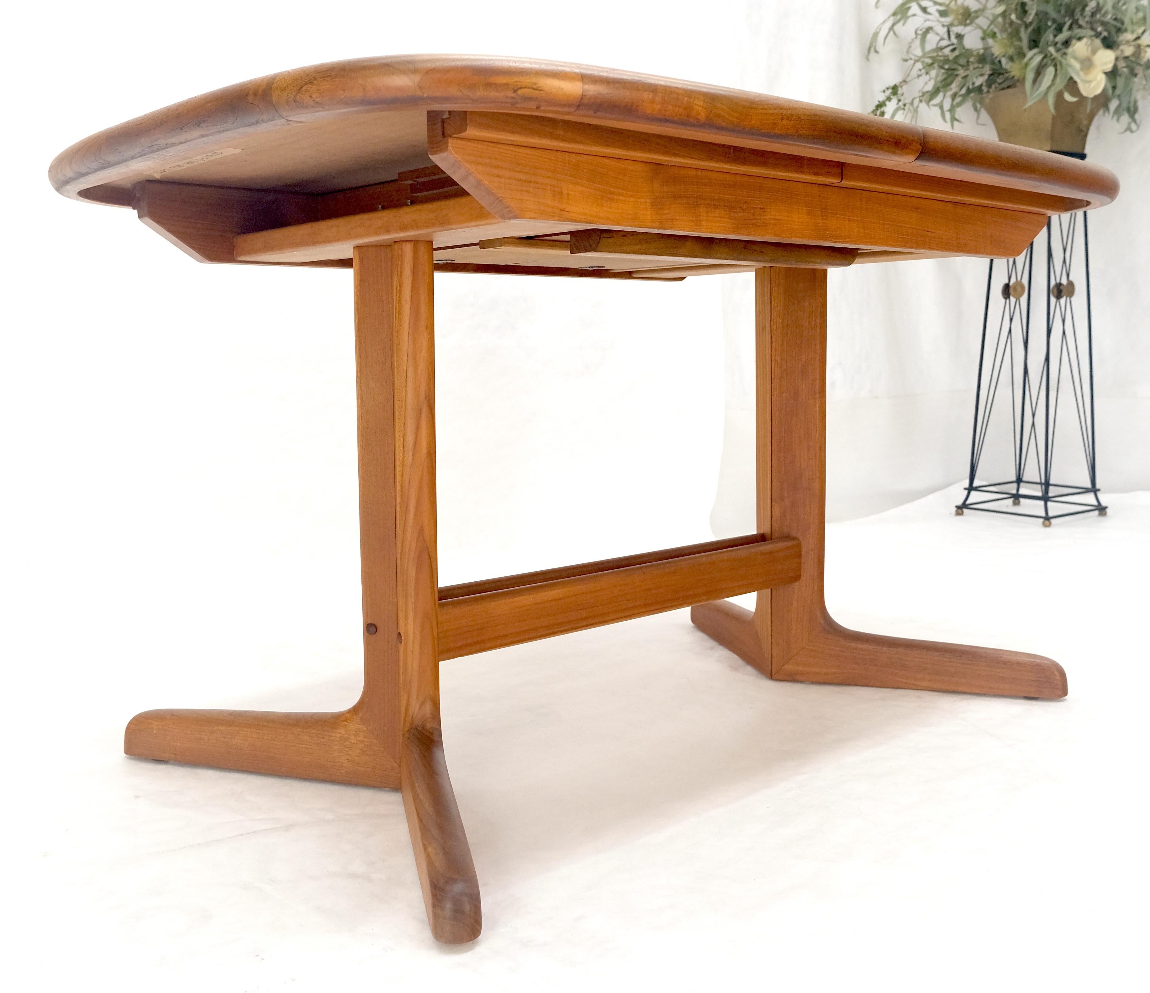 Danish Mid Century Modern Teak Dining Table w/ 18