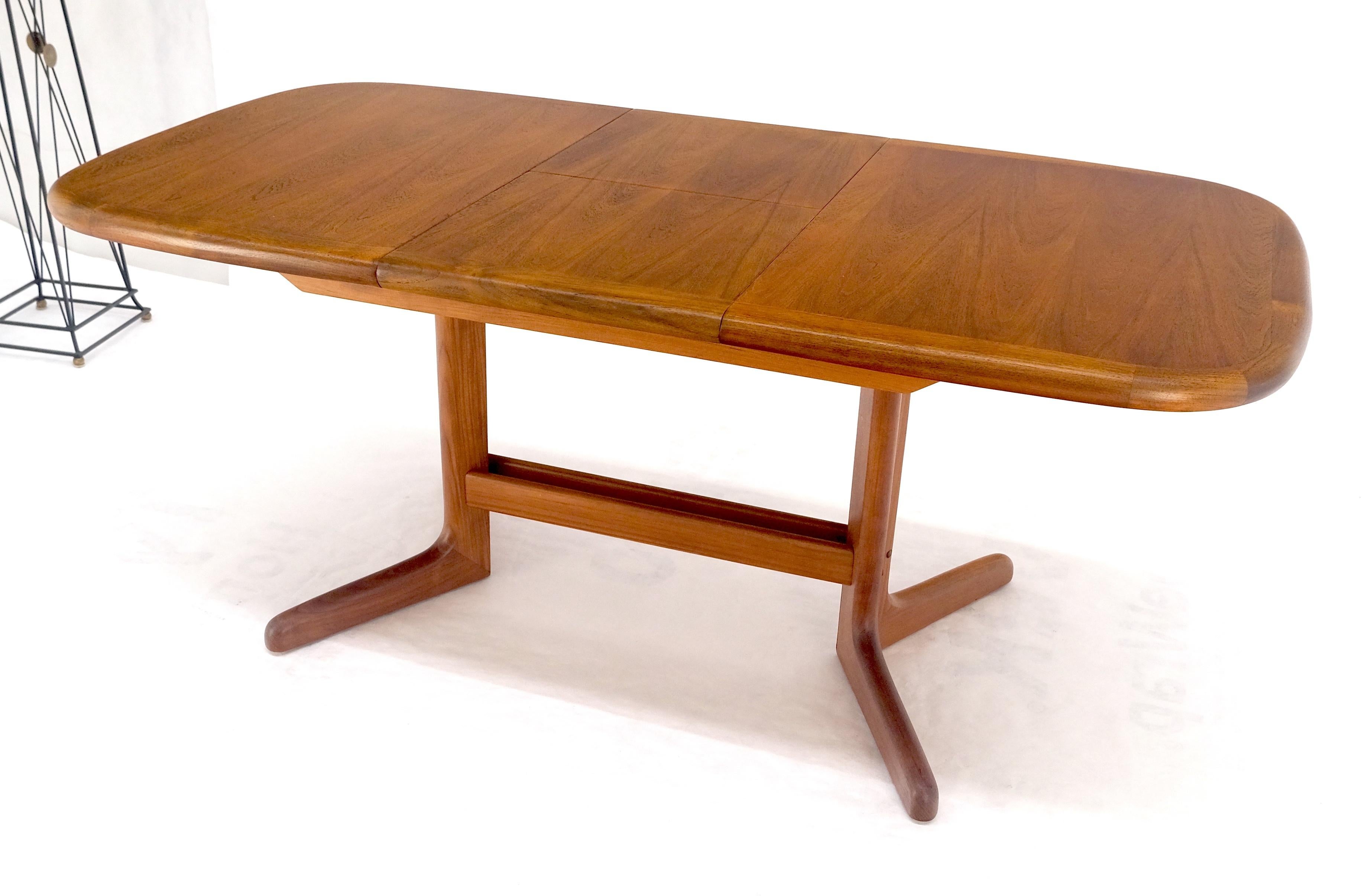 Danois Danish Mid Century Modern Teak Dining Table w/ 18