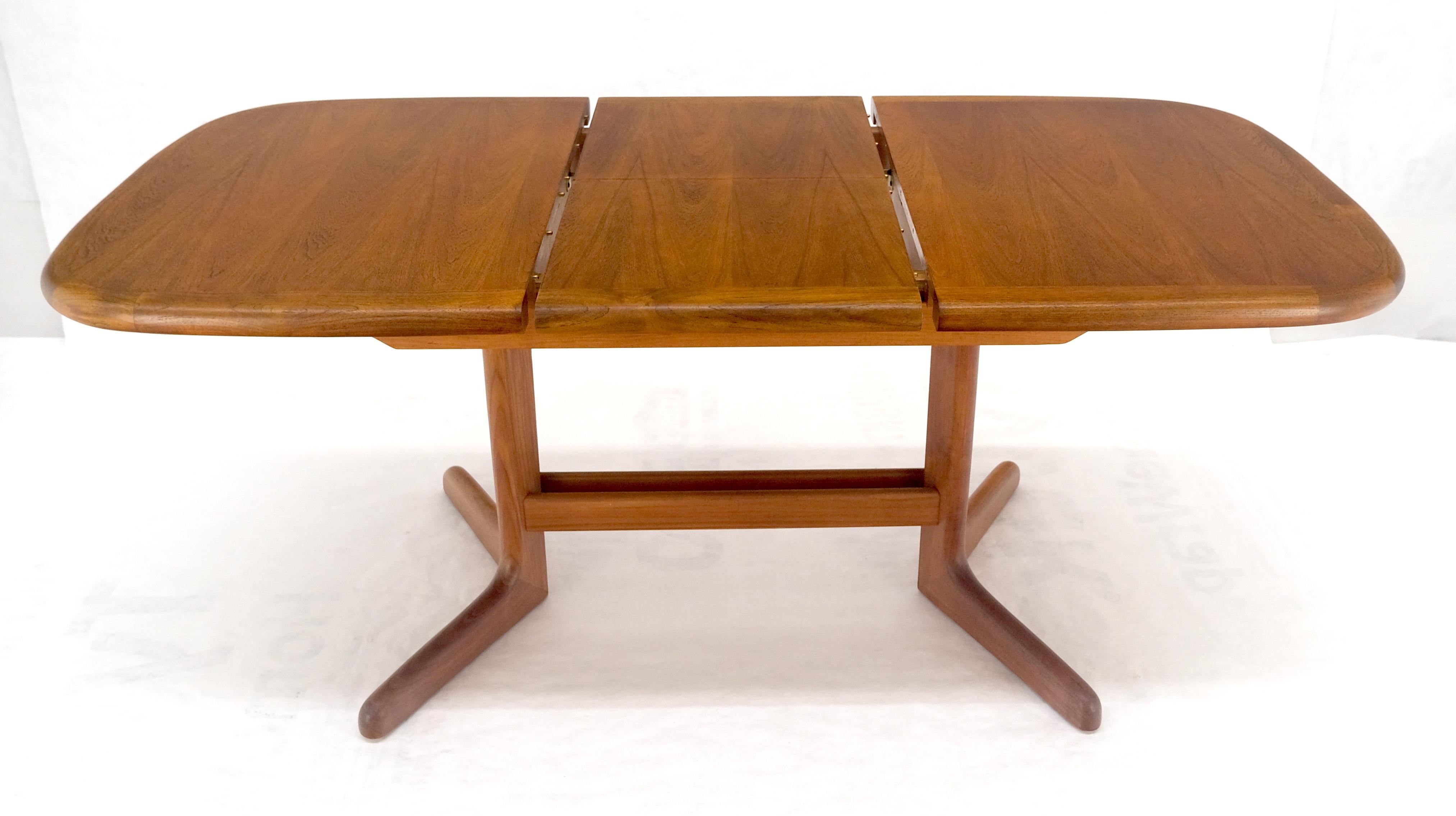 Danish Mid Century Modern Teak Dining Table w/ 18