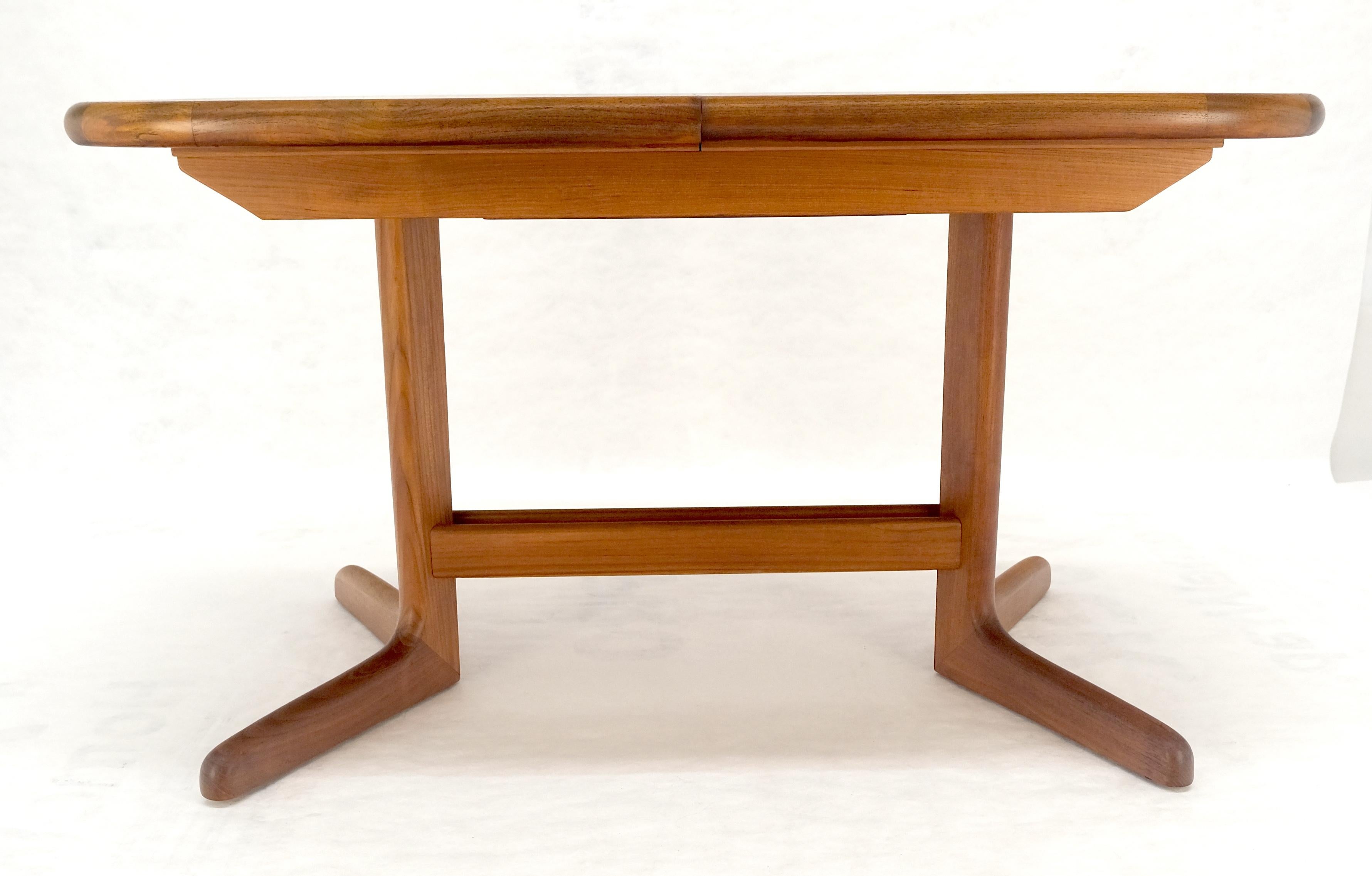 Danish Mid Century Modern Teak Dining Table w/ 18