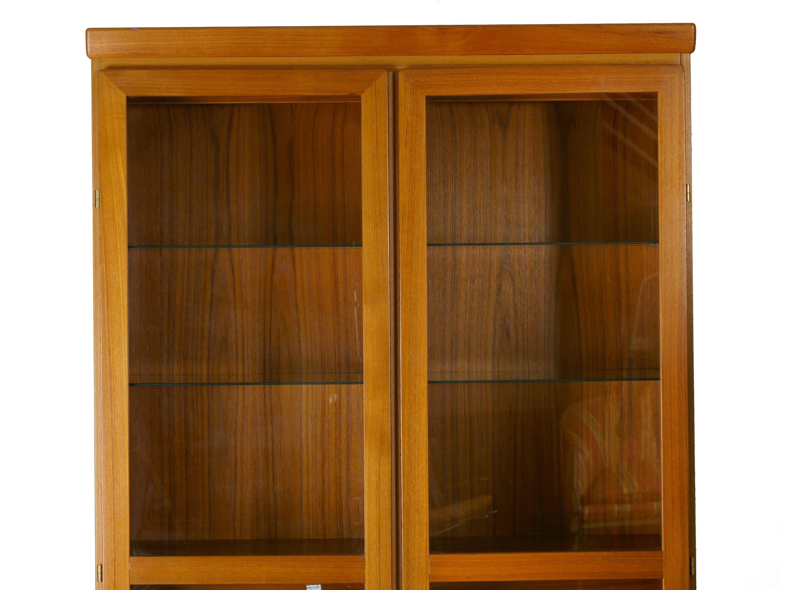 20th Century Danish Mid-Century Modern Teak Display Cabinet Bookshelf by Skovby