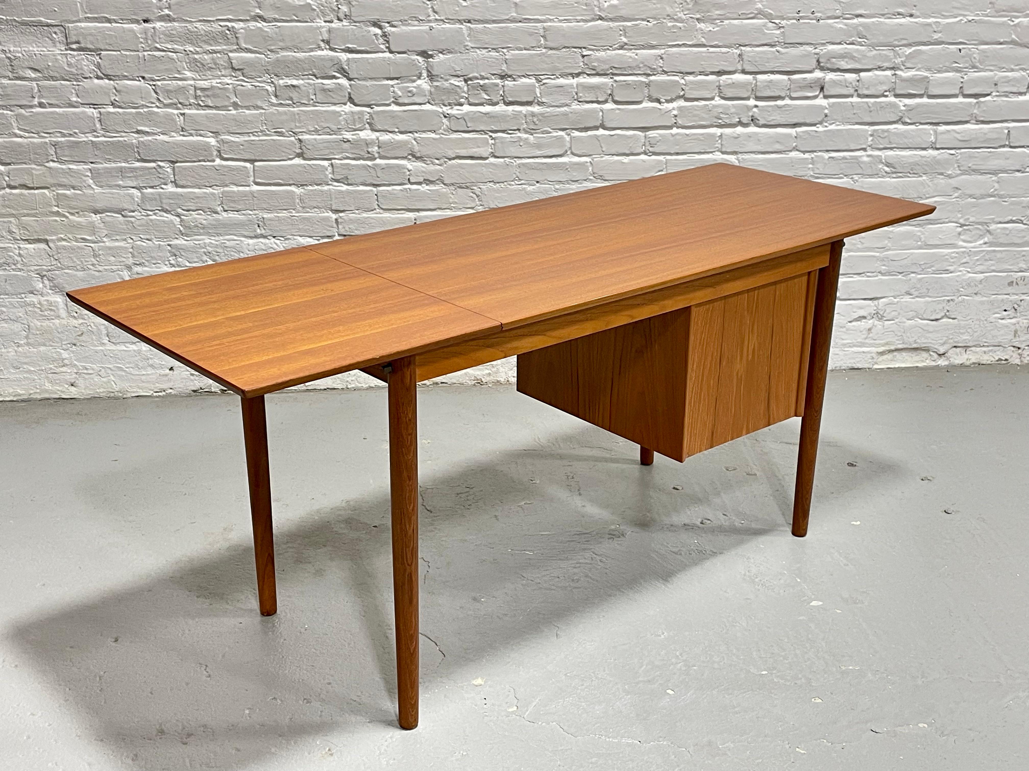 DESK double face danois moderne du milieu du siècle dernier + feuille en goutte, années 1960 en vente 7