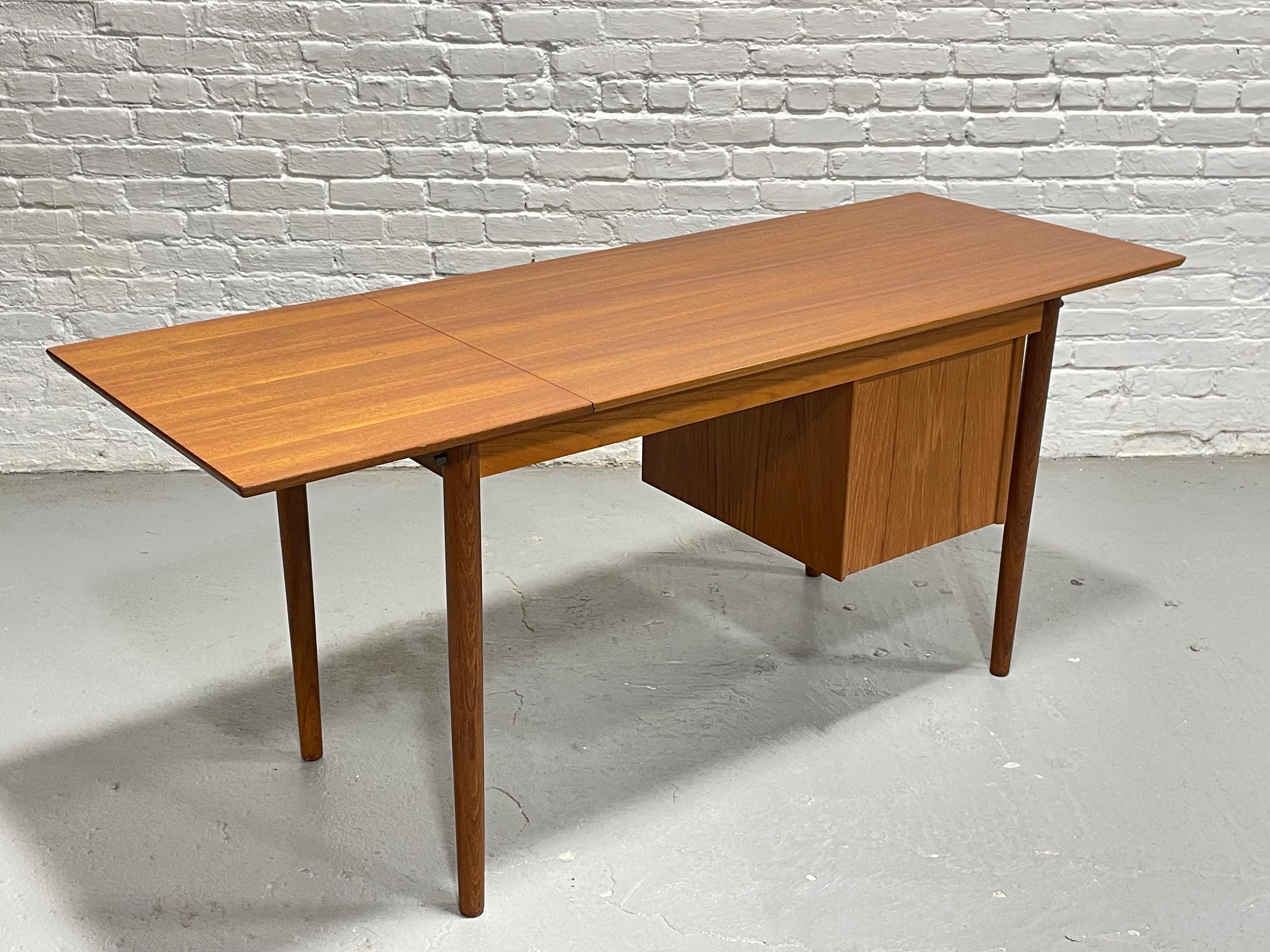 DESK double face danois moderne du milieu du siècle dernier + feuille en goutte, années 1960 en vente 10