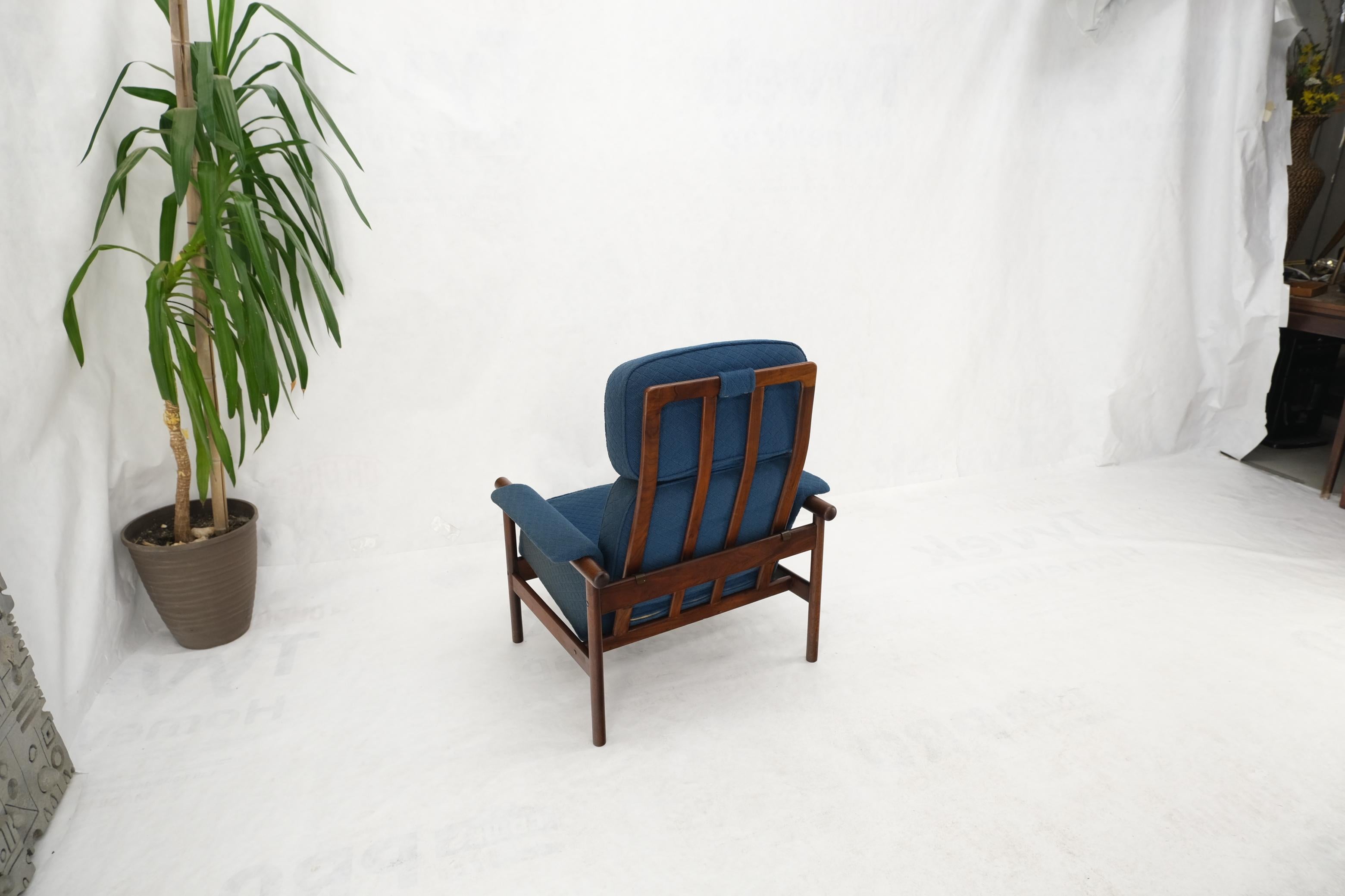 Danish Mid Century Modern Teak Dowels Design Lounge Chair by Selig For Sale 6