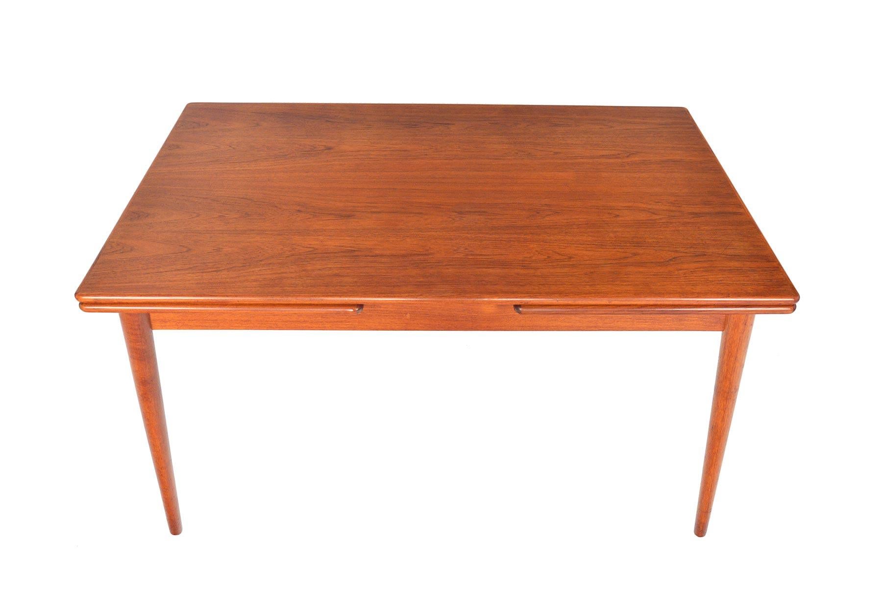 Danish Mid-Century Modern Teak Draw-Leaf Dining Table 2