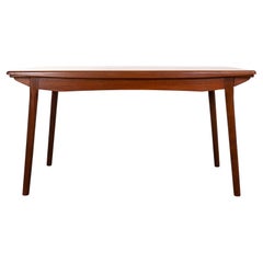 Vintage Danish Mid-Century Modern Teak Drawleaf Dining Table