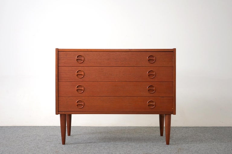Danish Mid Century Modern Teak Dresser For Sale at 1stDibs