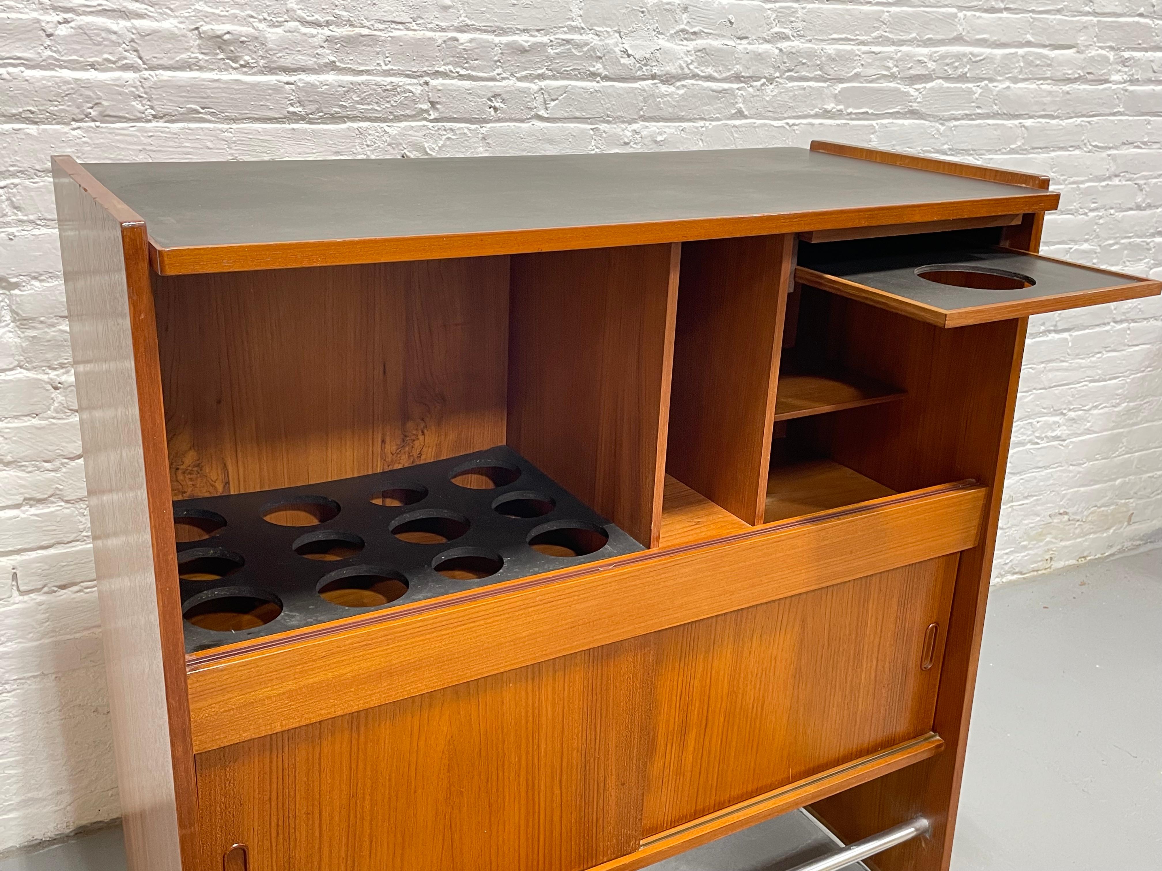 DANISH Mid Century Modern TEAK Dry BAR attributed to Erik Buch, c. 1960's For Sale 2