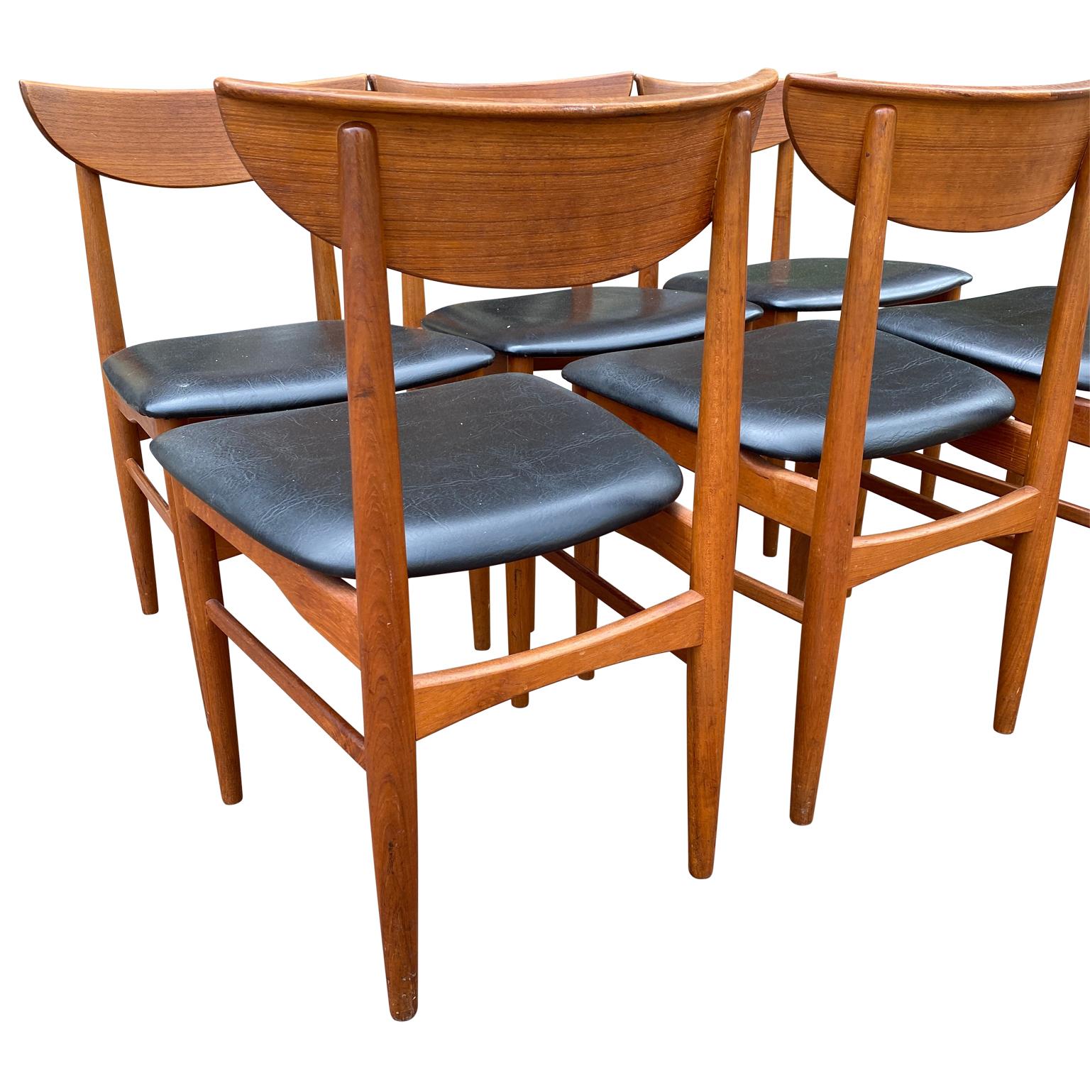 Danish Mid-Century Modern Teak Dyrlund Dining Chairs Set of Eight 6