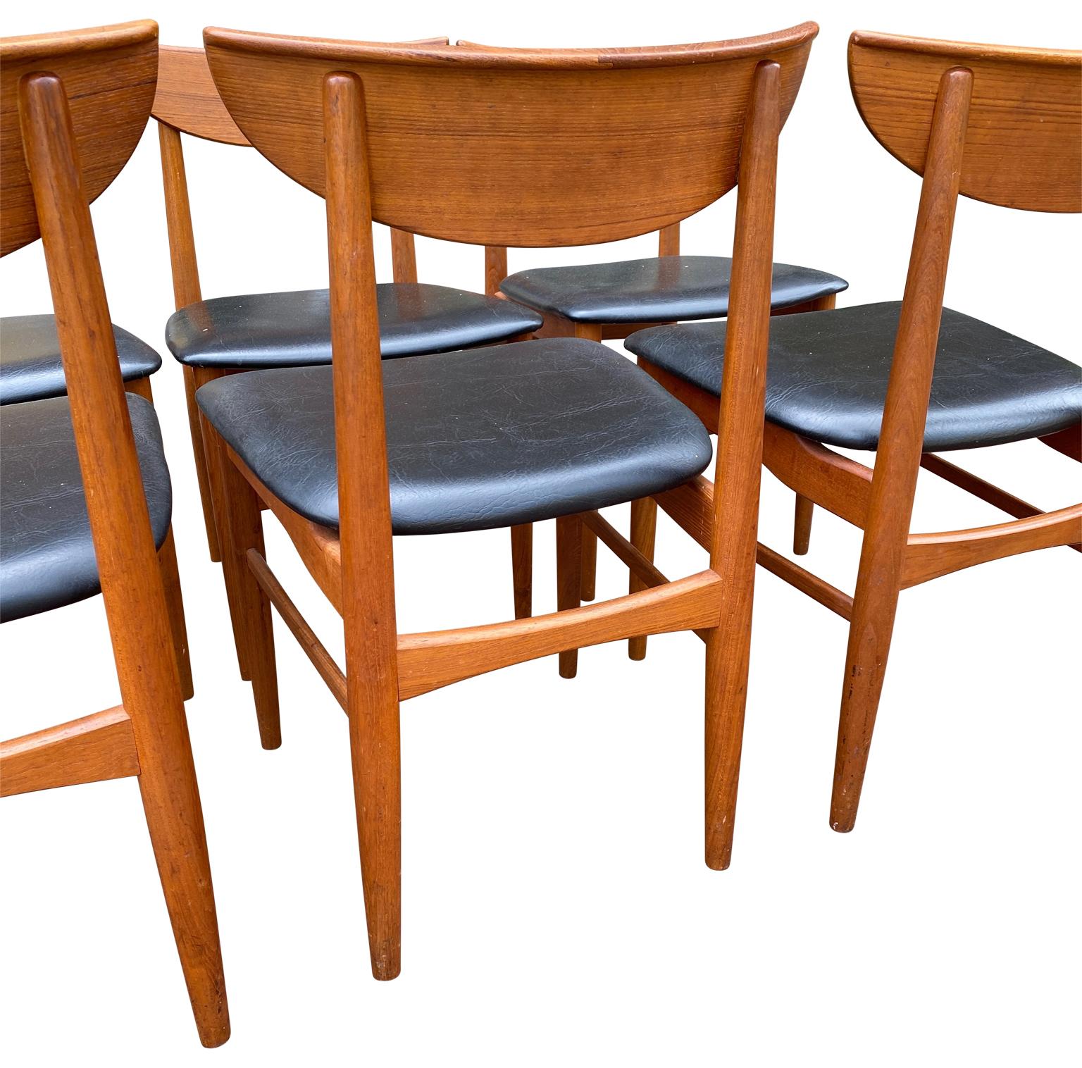 Danish Mid-Century Modern Teak Dyrlund Dining Chairs Set of Eight 7