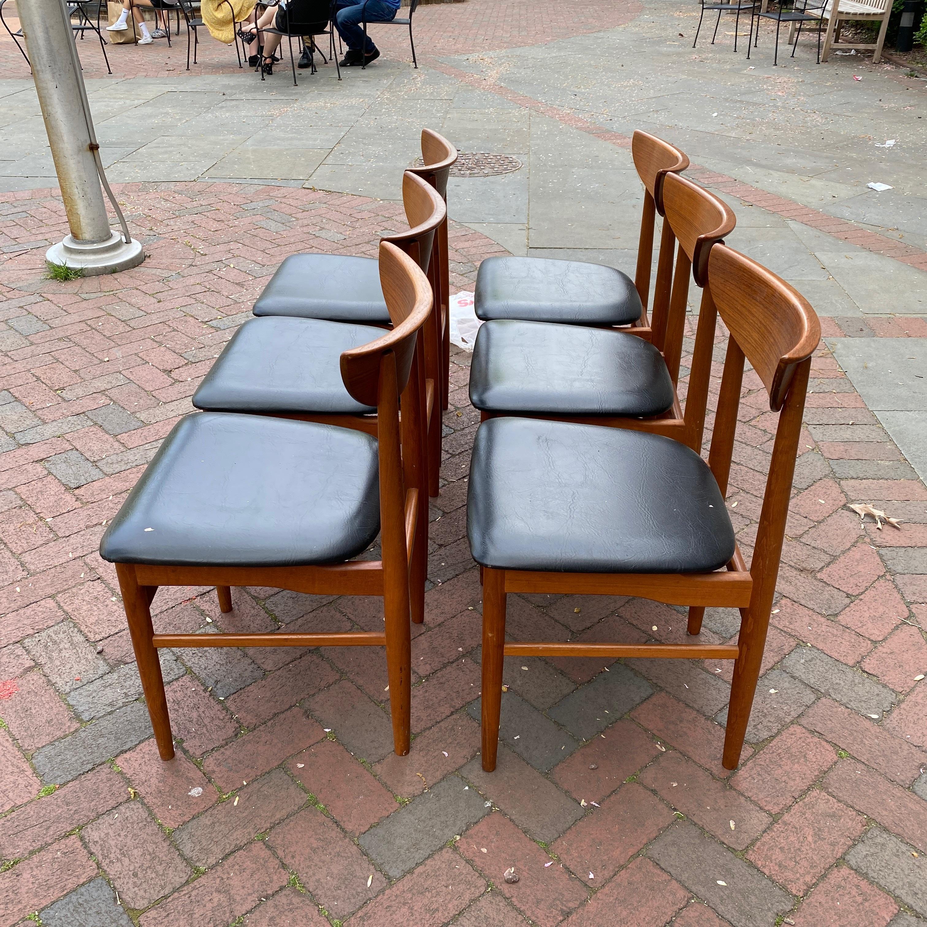 Danish Mid-Century Modern Teak Dyrlund Dining Chairs Set of Eight 10