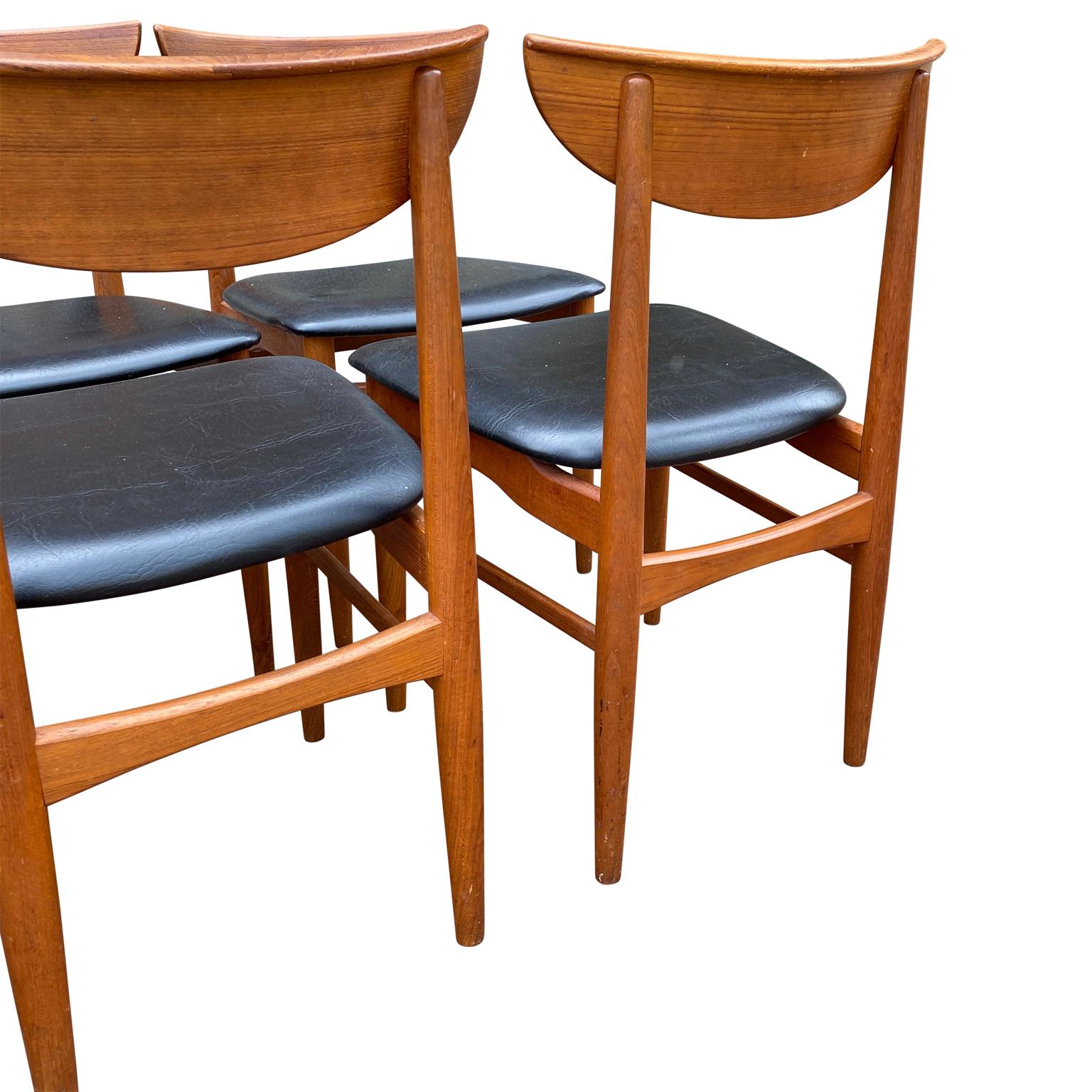 Danish Mid-Century Modern Teak Dyrlund Dining Chairs Set of Eight 3