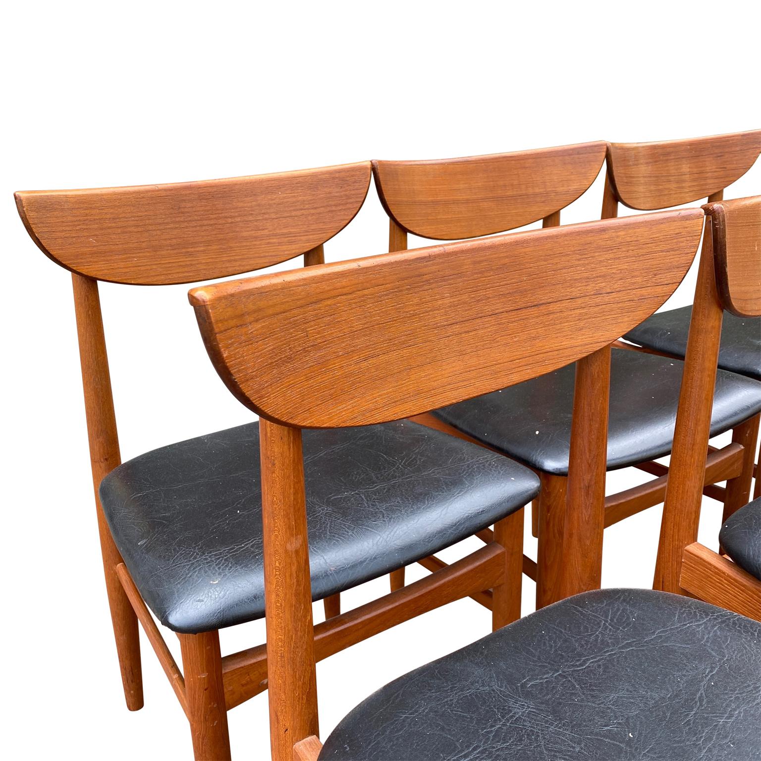 Danish Mid-Century Modern Teak Dyrlund Dining Chairs Set of Eight 5