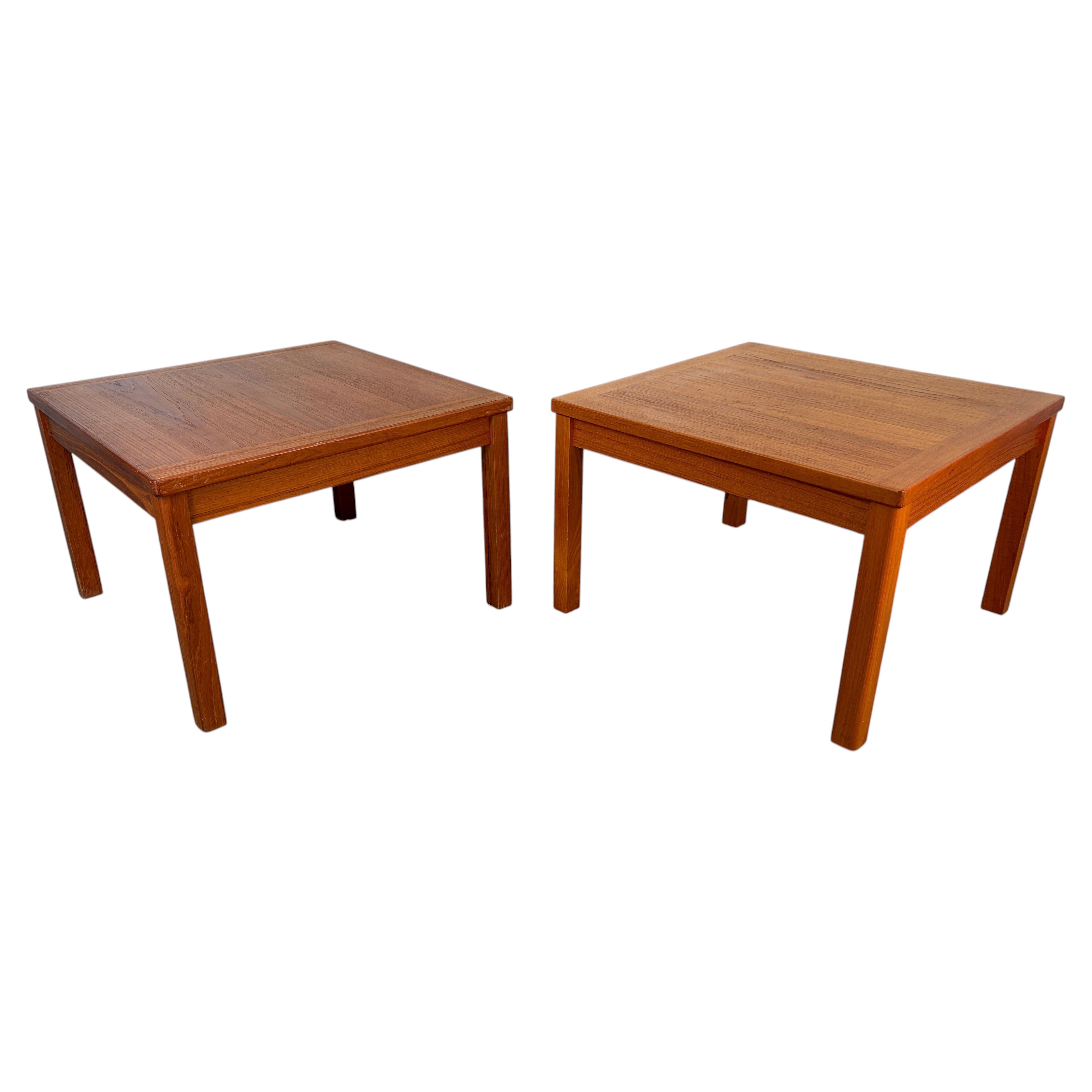 Danish Mid-Century Modern Teak End Tables by Interform Collection