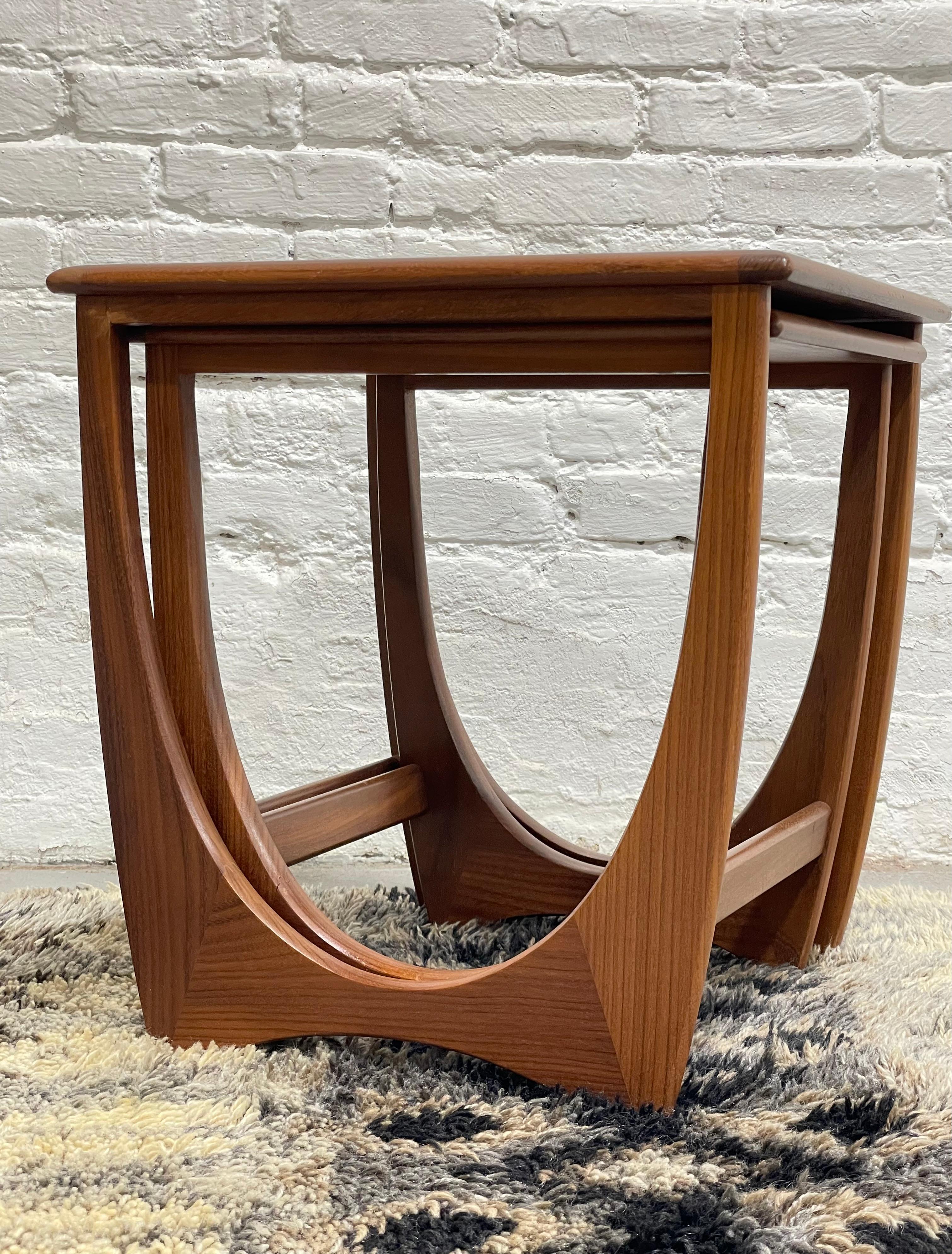 DANISH Mid Century Modern TEAK End TABLES / Nesting Tables by G-Plan, c. 1960s 4