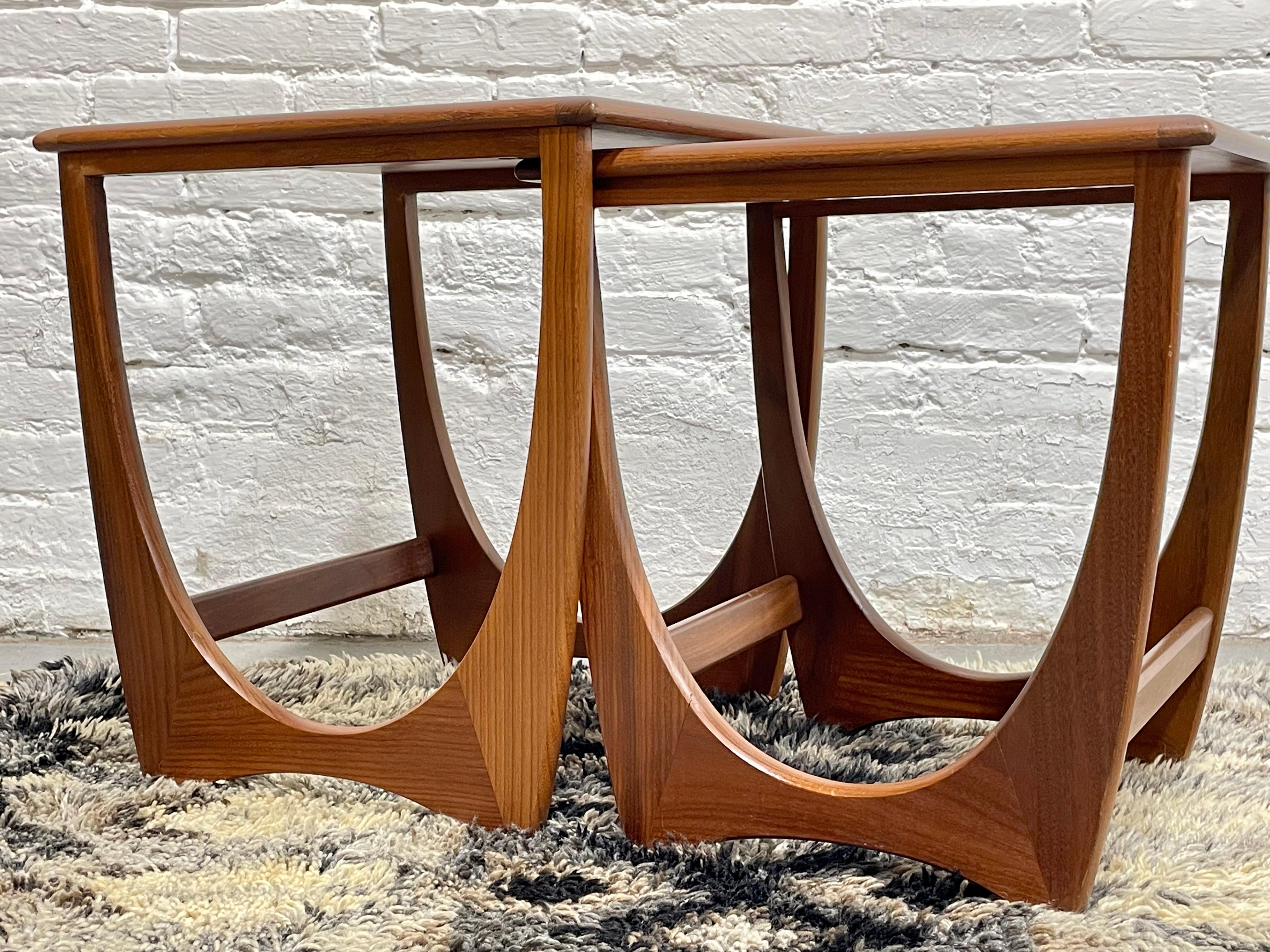 DANISH Mid Century Modern TEAK End TABLES / Nesting Tables by G-Plan, c. 1960s 5