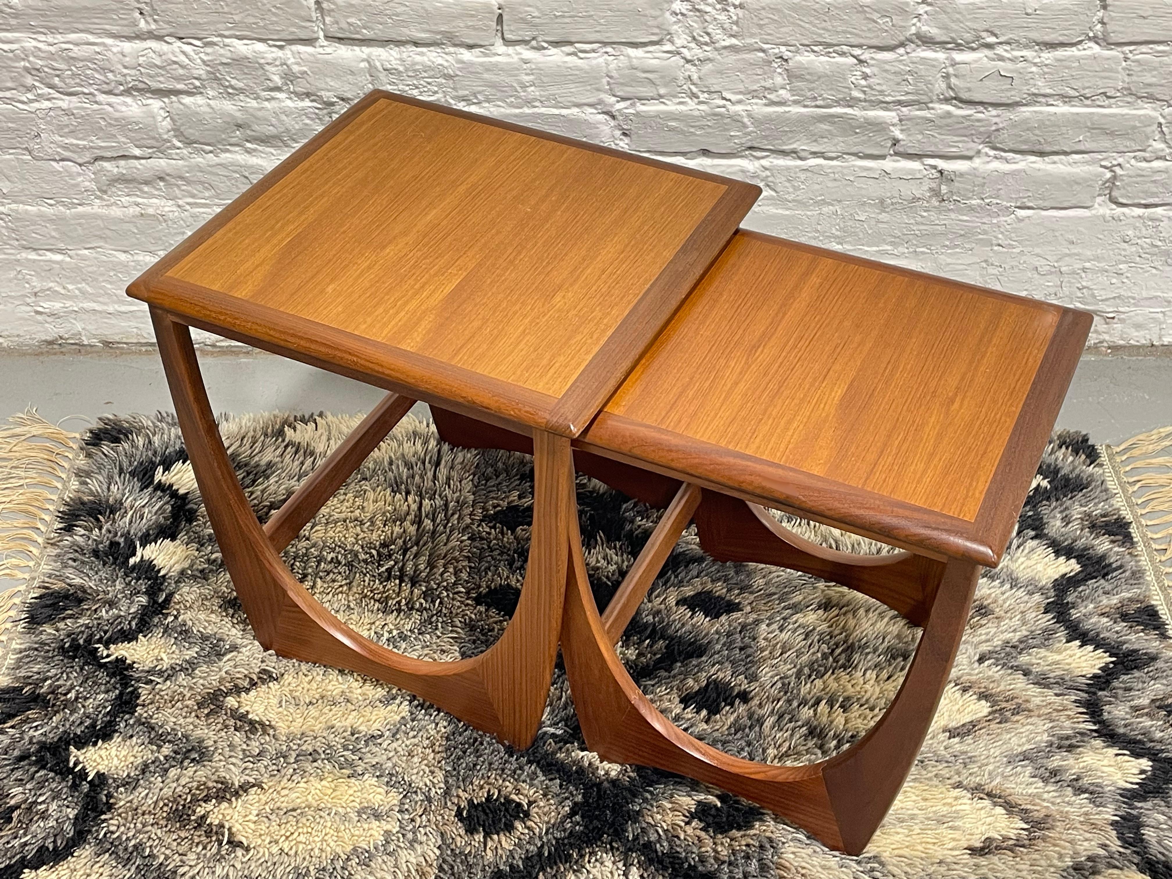 DANISH Mid Century Modern TEAK End TABLES / Nesting Tables by G-Plan, c. 1960s 9