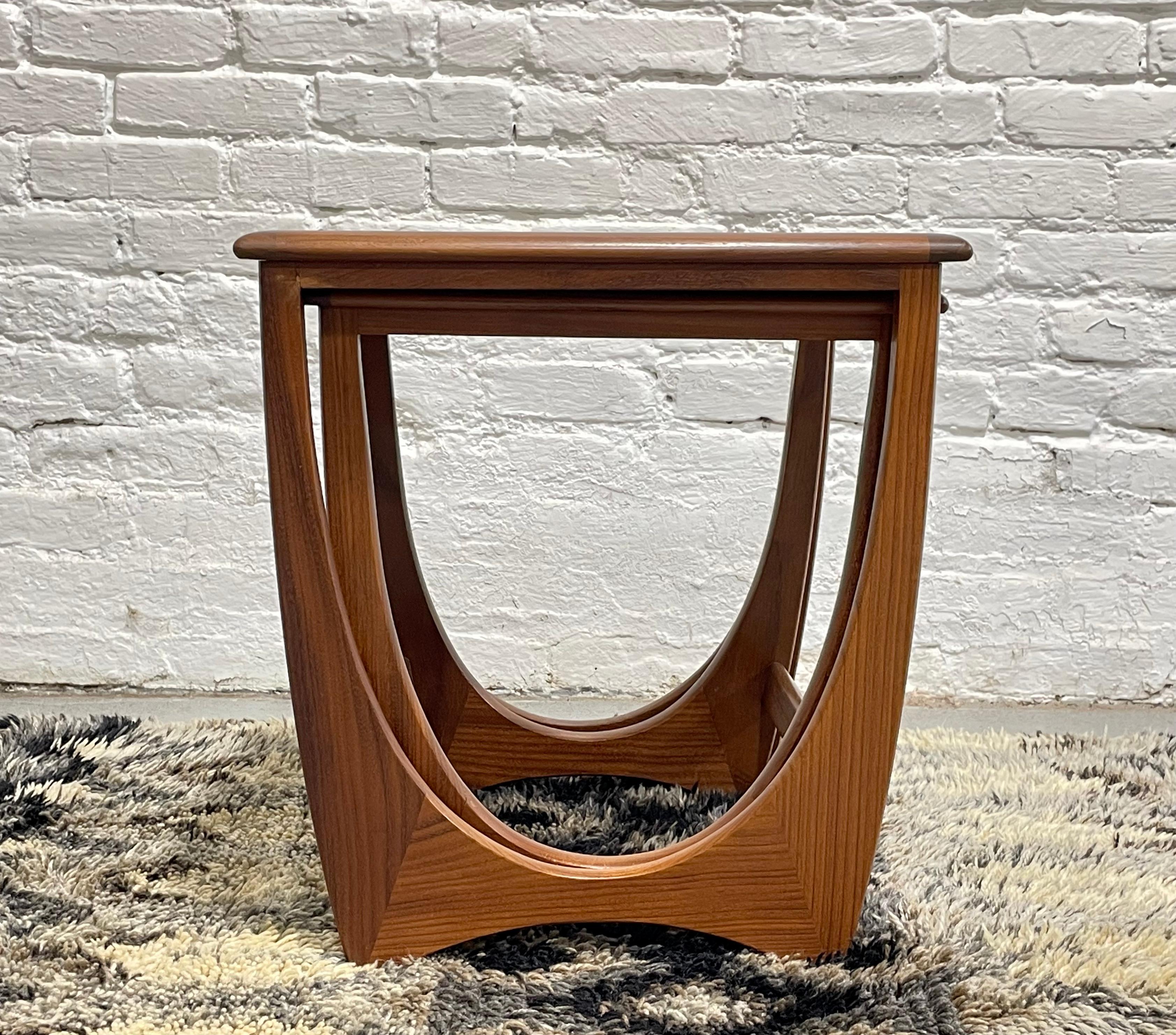 Teak DANISH Mid Century Modern TEAK End TABLES / Nesting Tables by G-Plan, c. 1960s